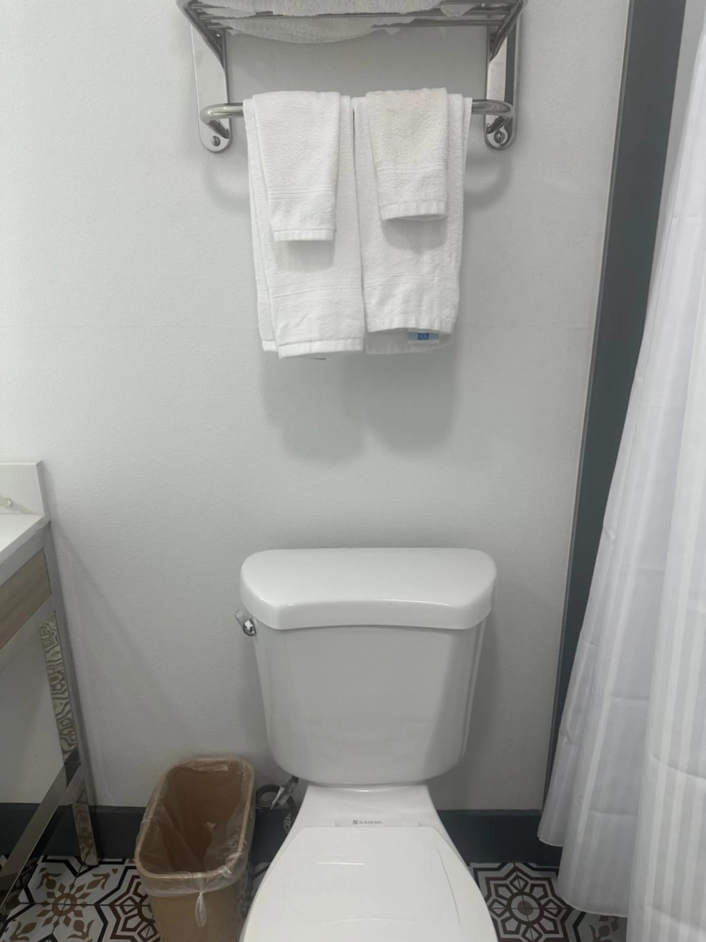 Toilet in Super 8 by Wyndham Oceanside Downtown