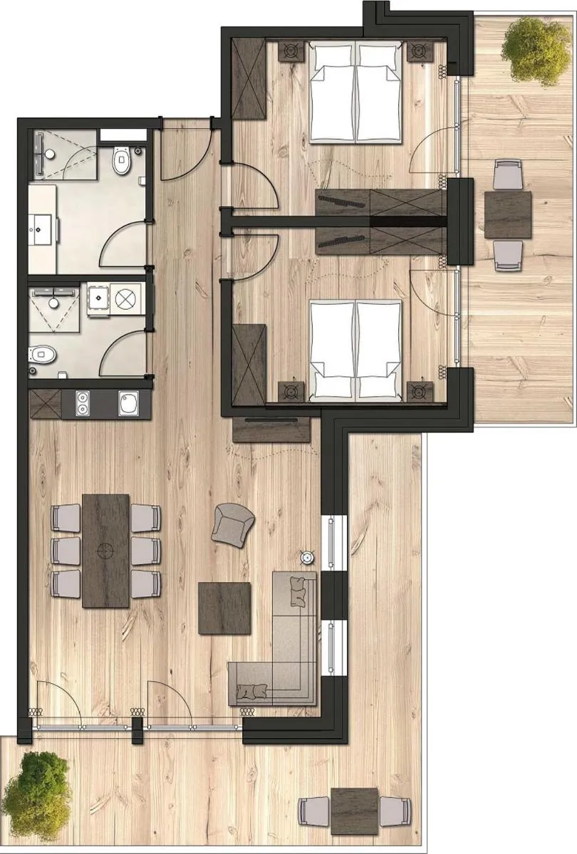 Floor plan in Gletscherblick- serviced apartments