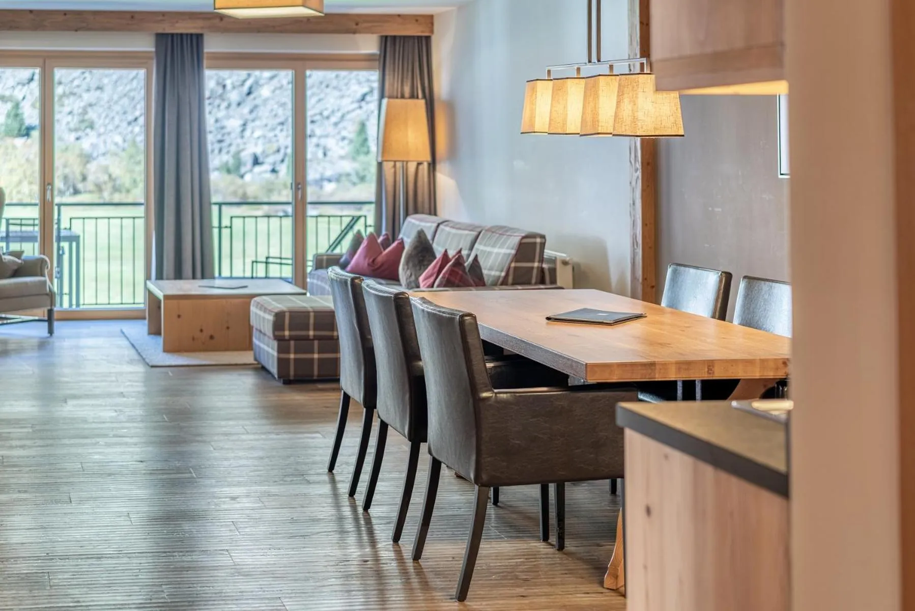 Living room in Gletscherblick- serviced apartments