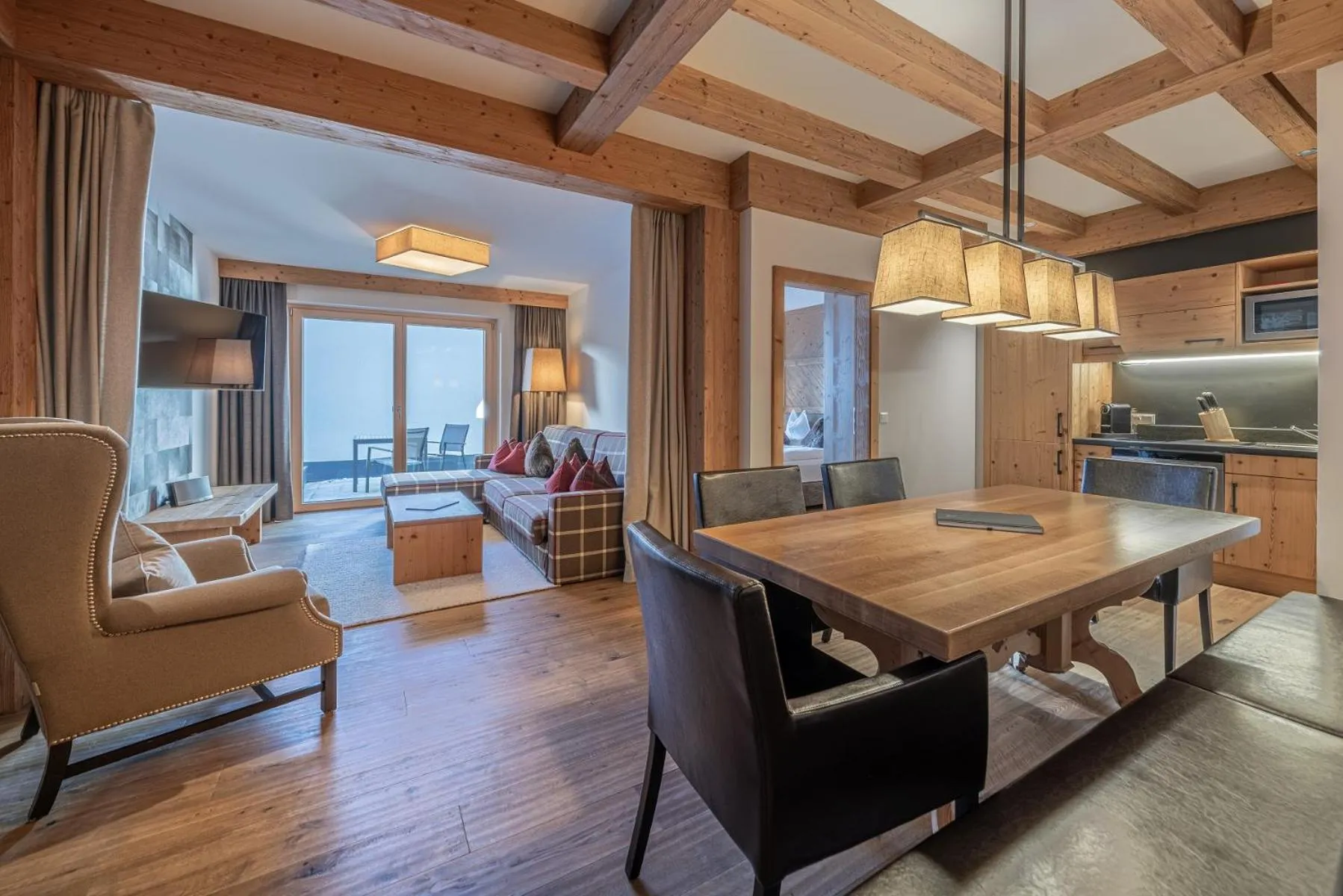 Living room in Gletscherblick- serviced apartments