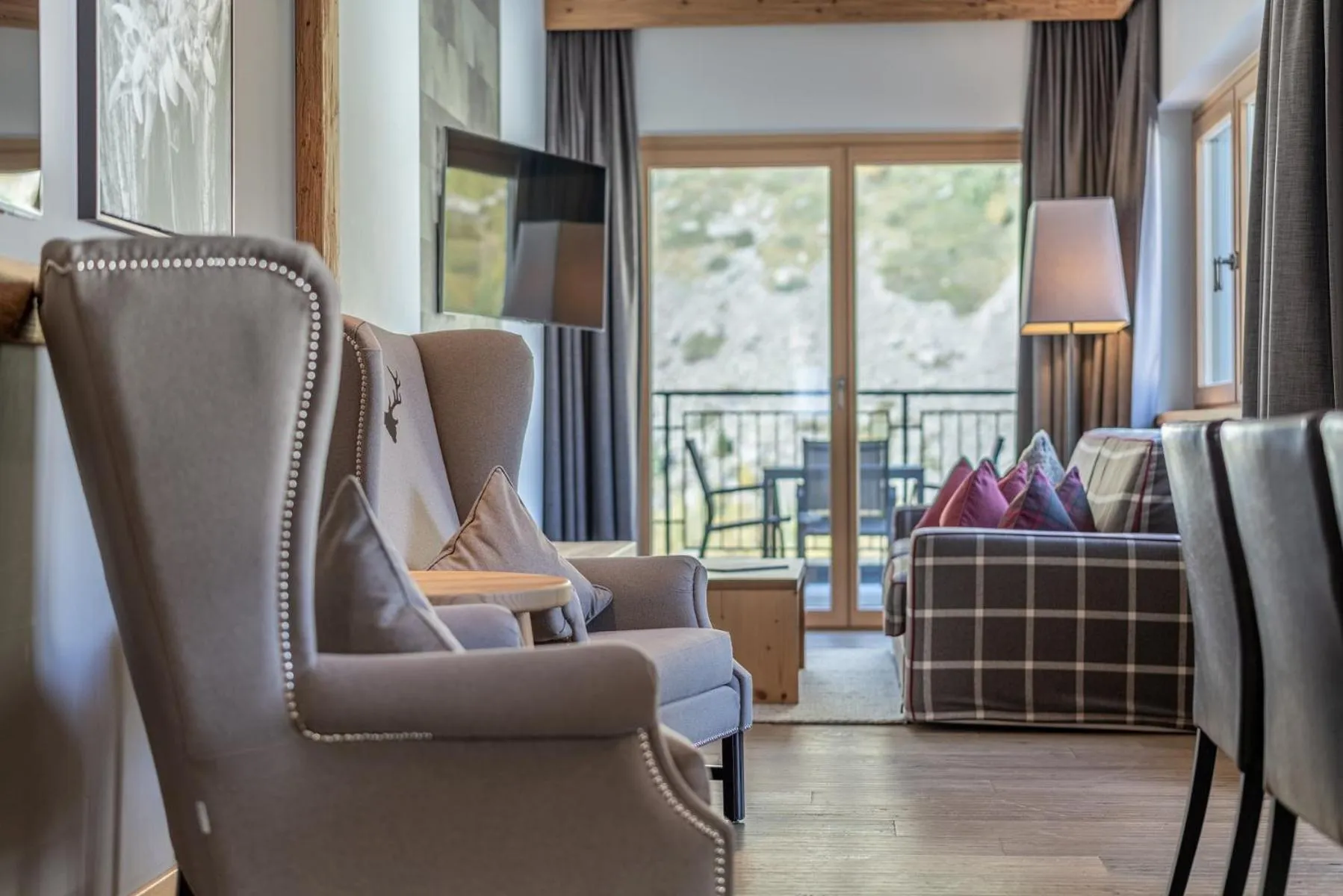 Living room in Gletscherblick- serviced apartments