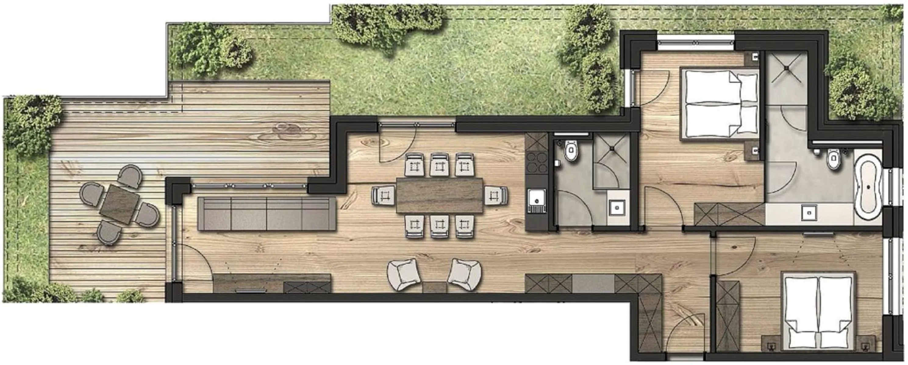 Floor plan in Gletscherblick- serviced apartments