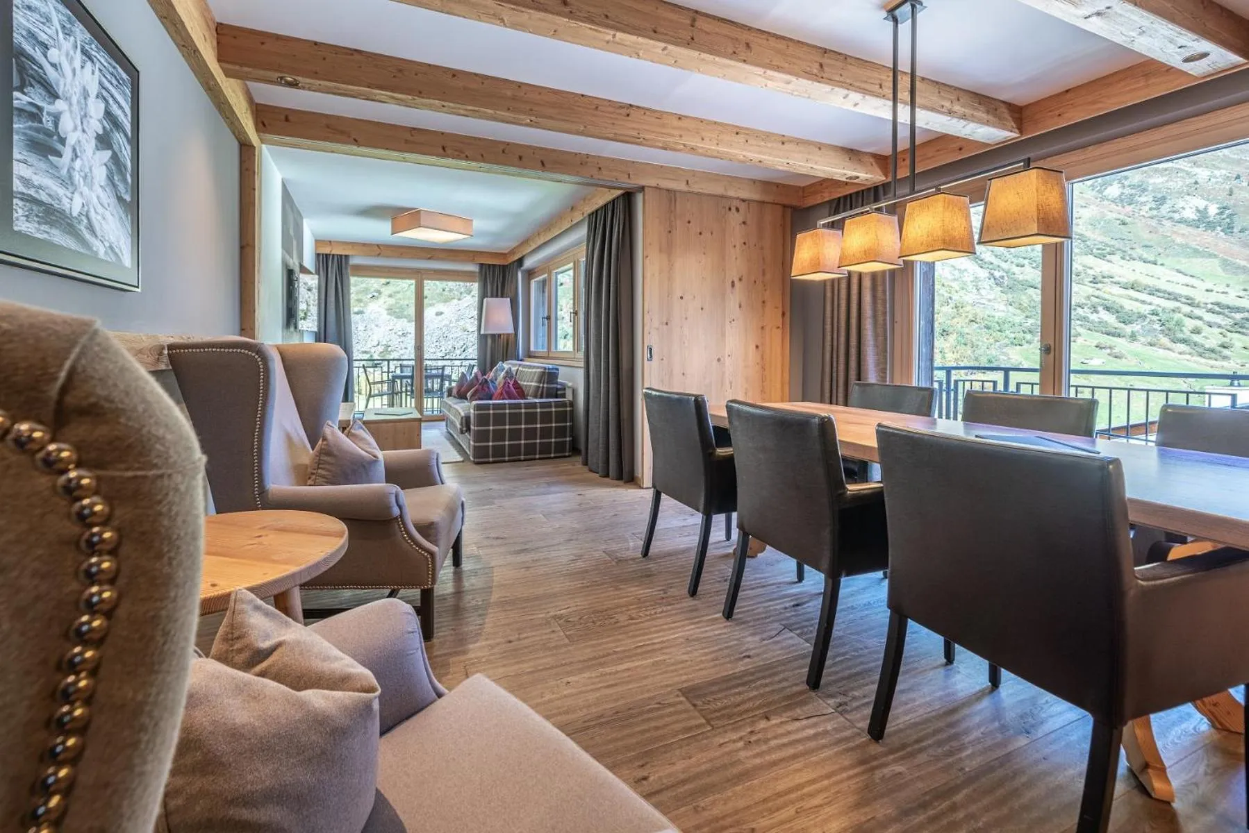 Living room in Gletscherblick- serviced apartments