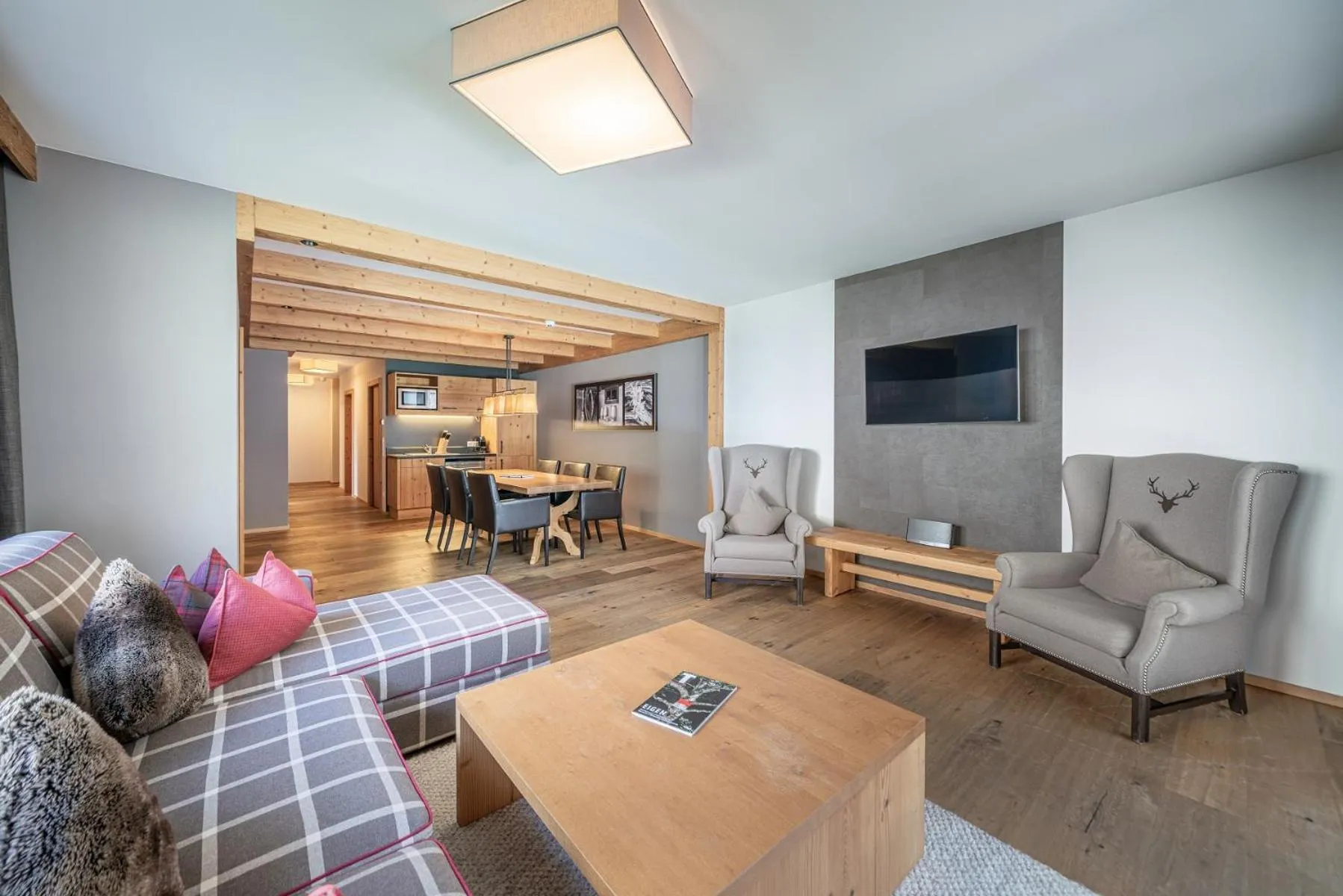 Living room in Gletscherblick- serviced apartments