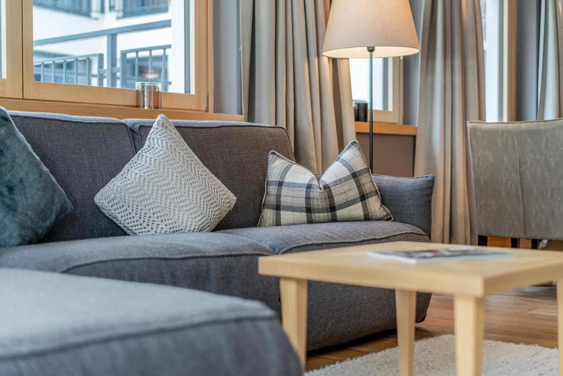 Living room in Gletscherblick- serviced apartments