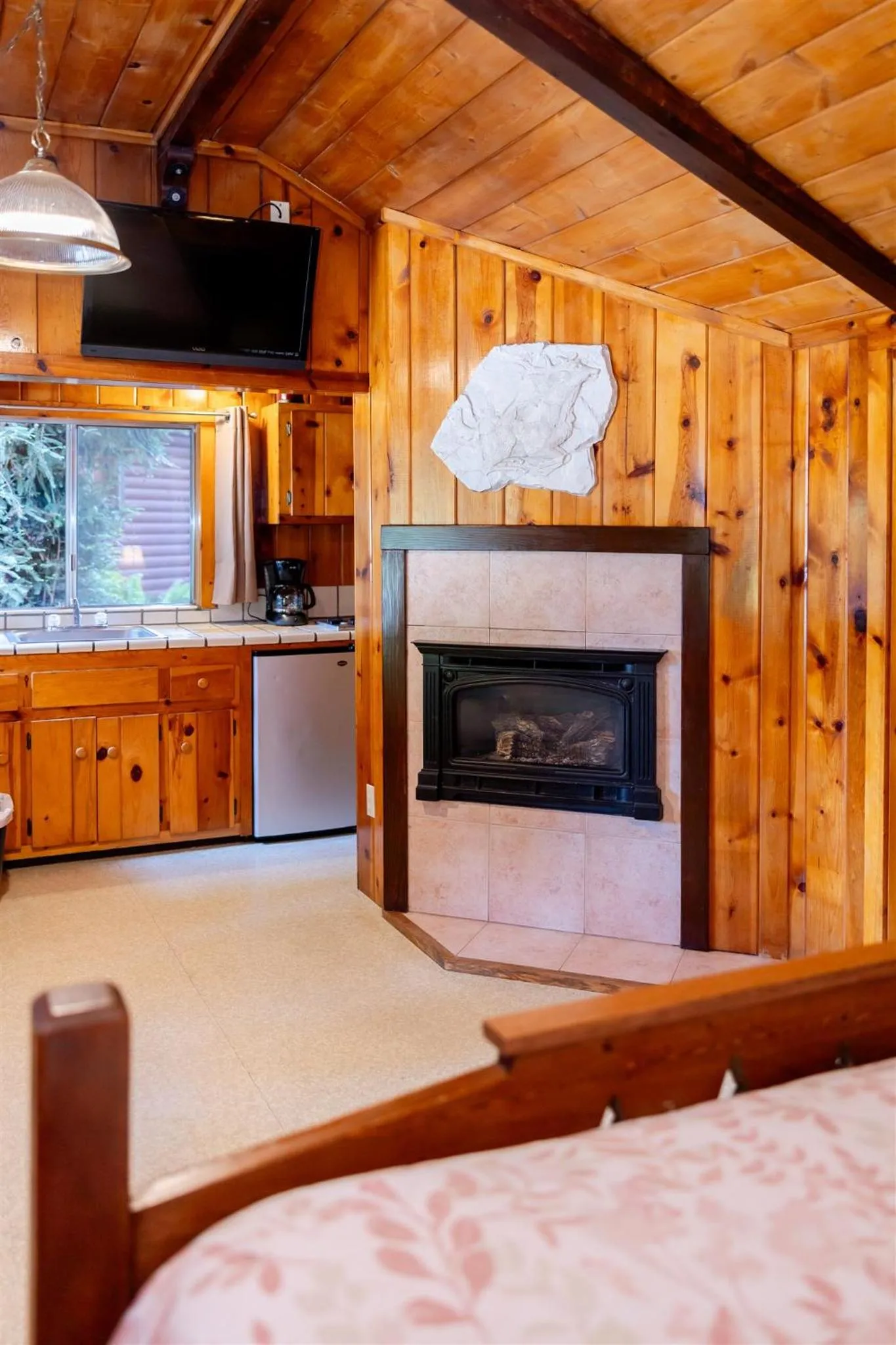 fireplace in Fern River Resort