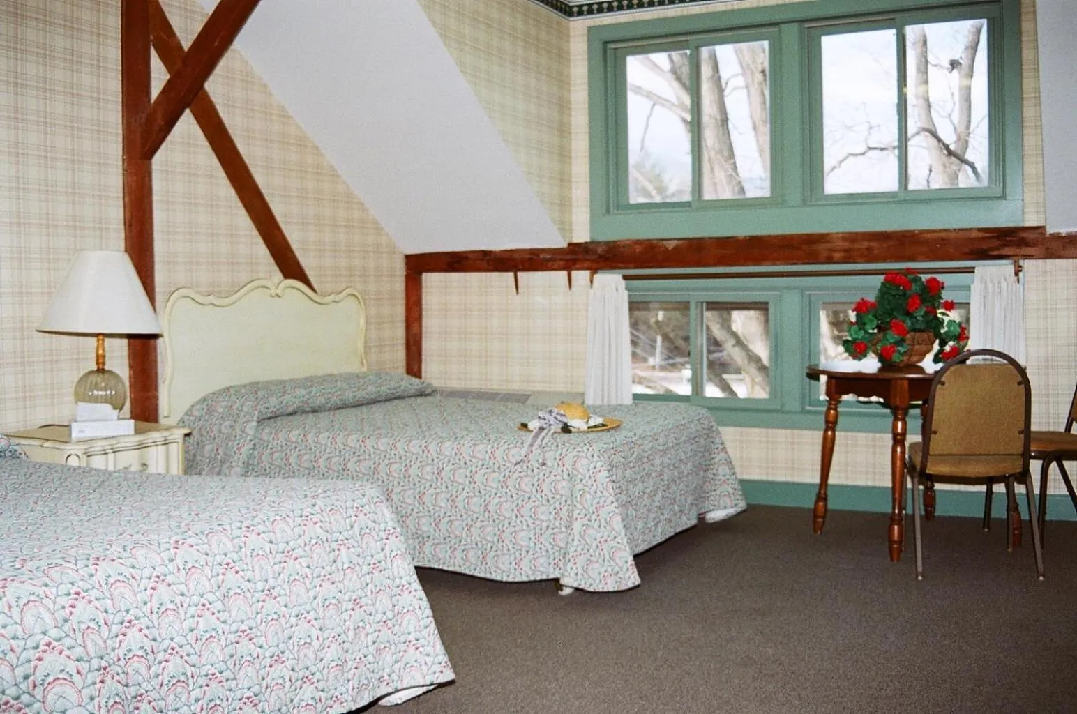 Bed in Winter Clove Family Inn