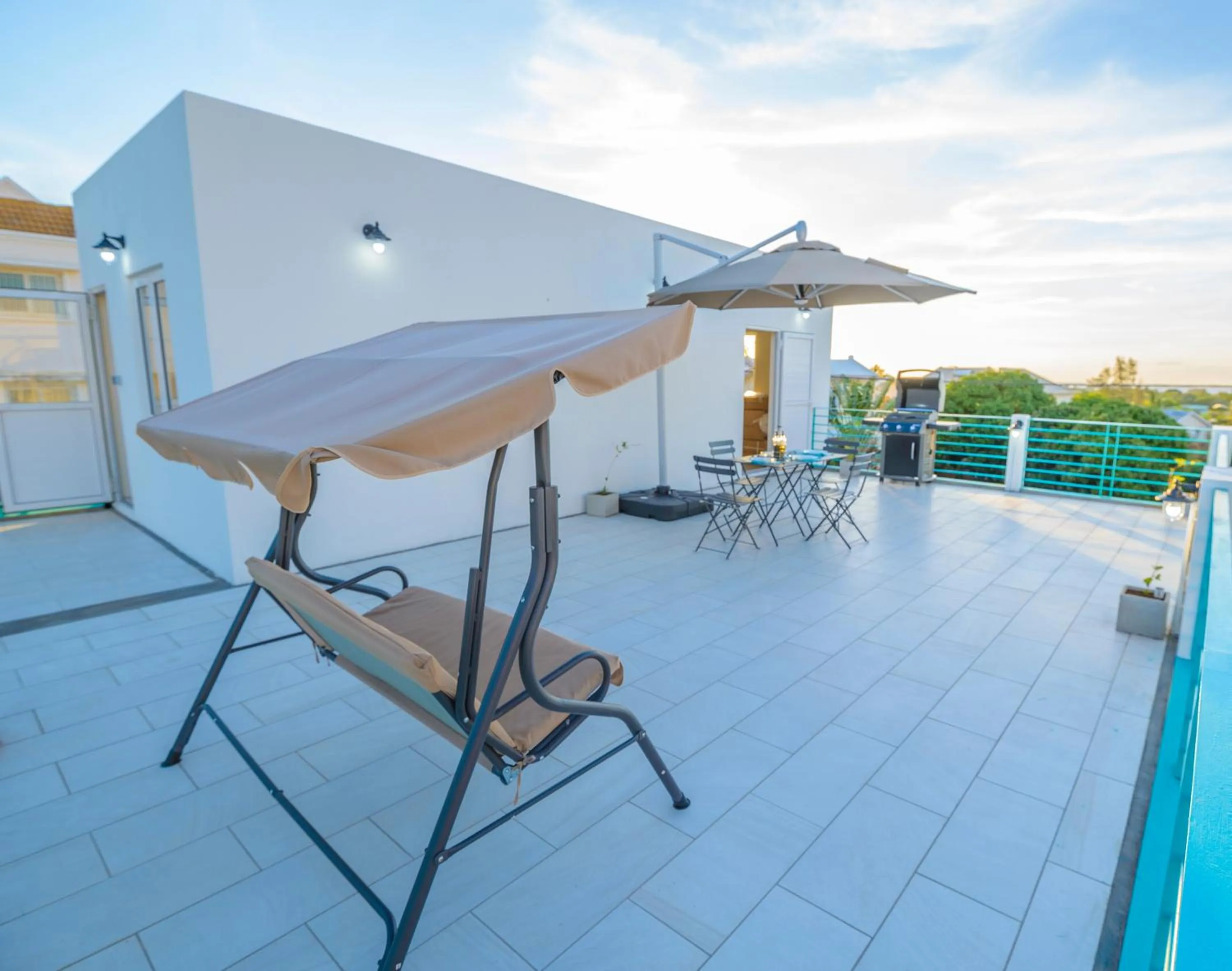 Balcony/Terrace in Abiki Mauritius with Tourism Authority Permit