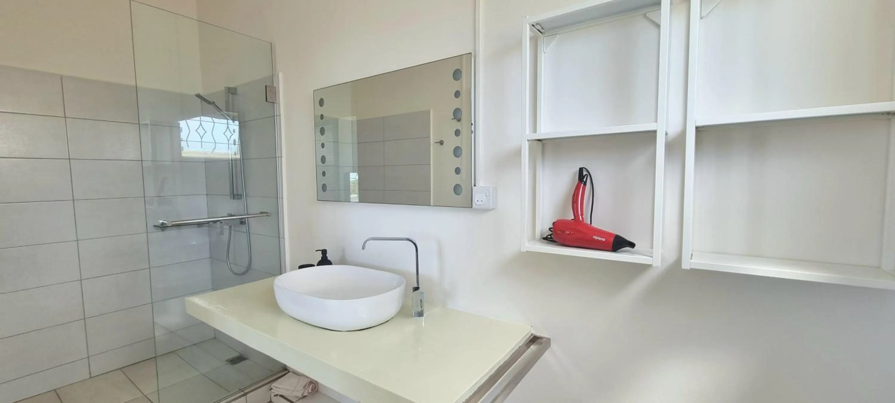 Shower in Abiki Mauritius with Tourism Authority Permit