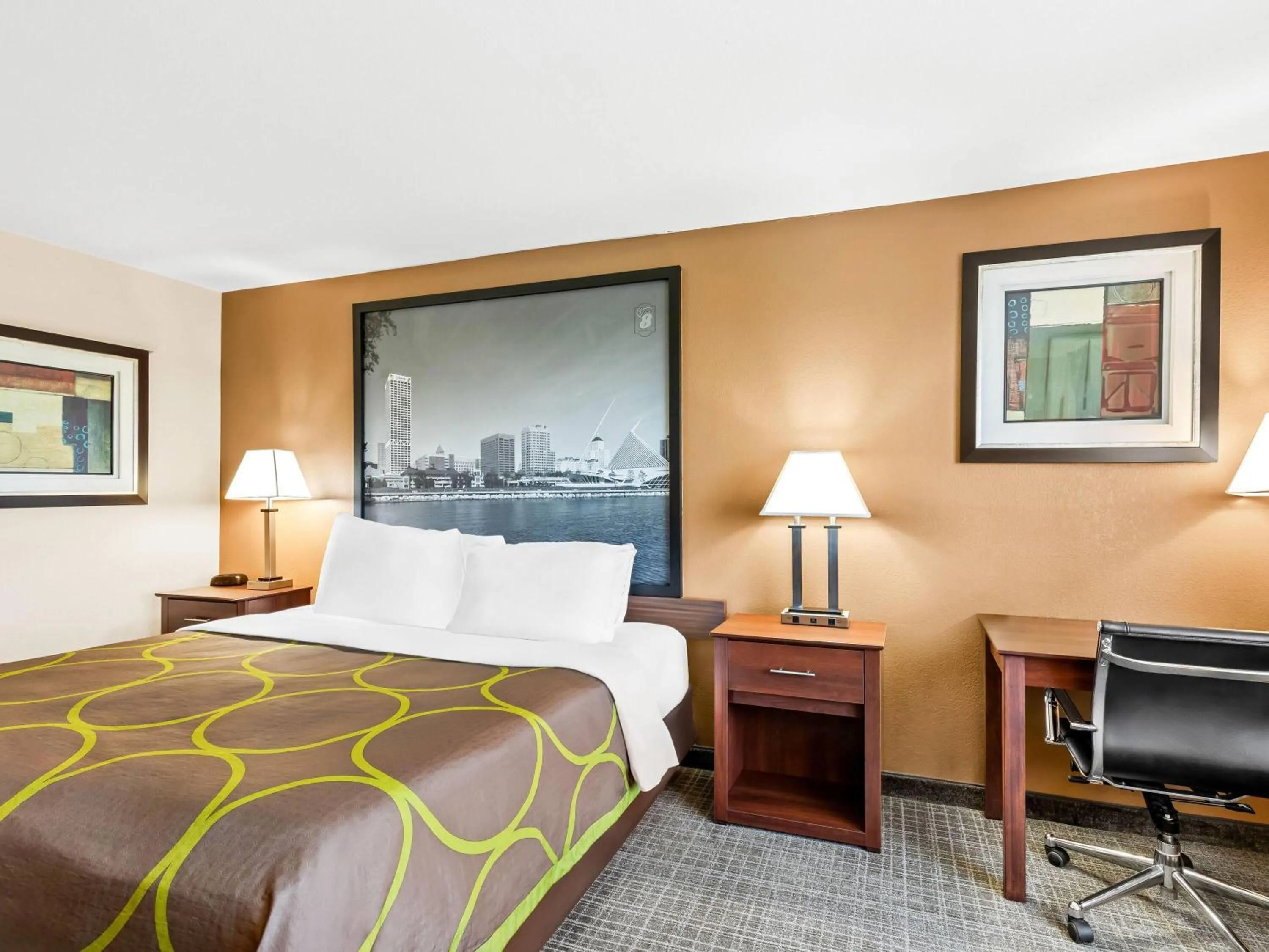 Bed in Super 8 by Wyndham Sturtevant Racine