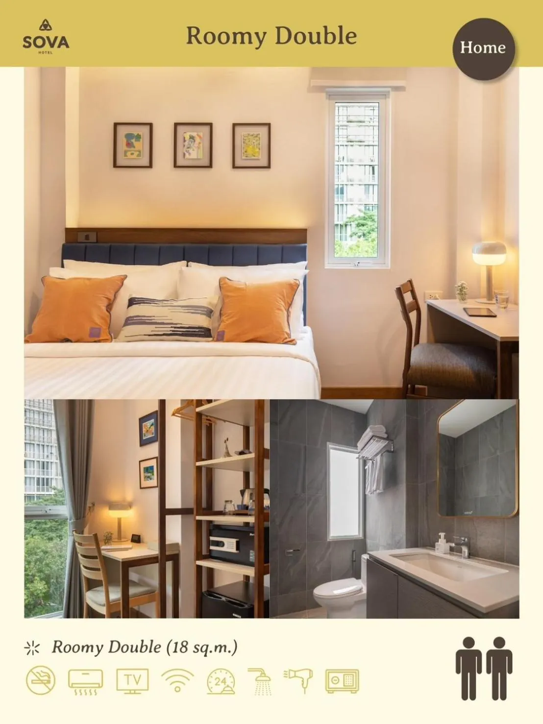 Coffee/tea facilities, Bed in SOVA Hotel Bangkok