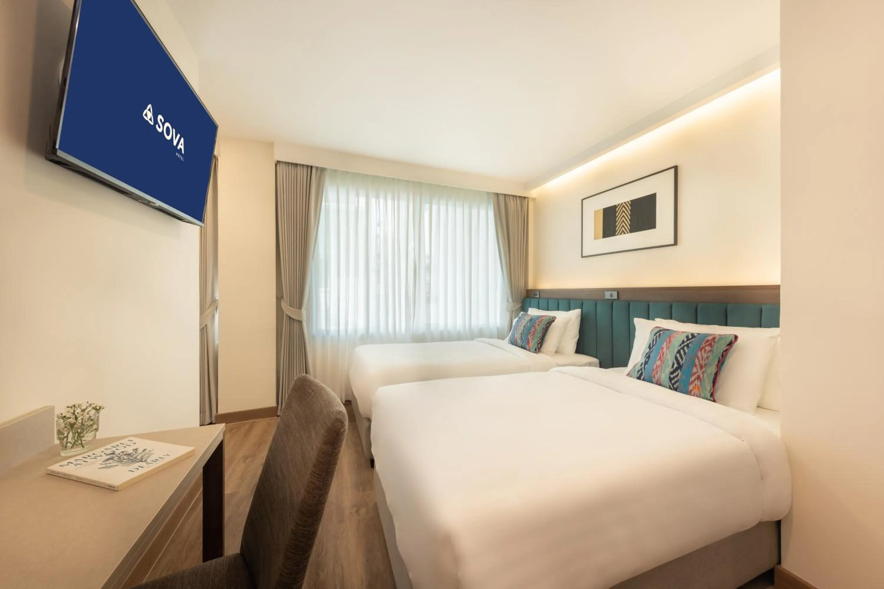 Bed in SOVA Hotel Bangkok