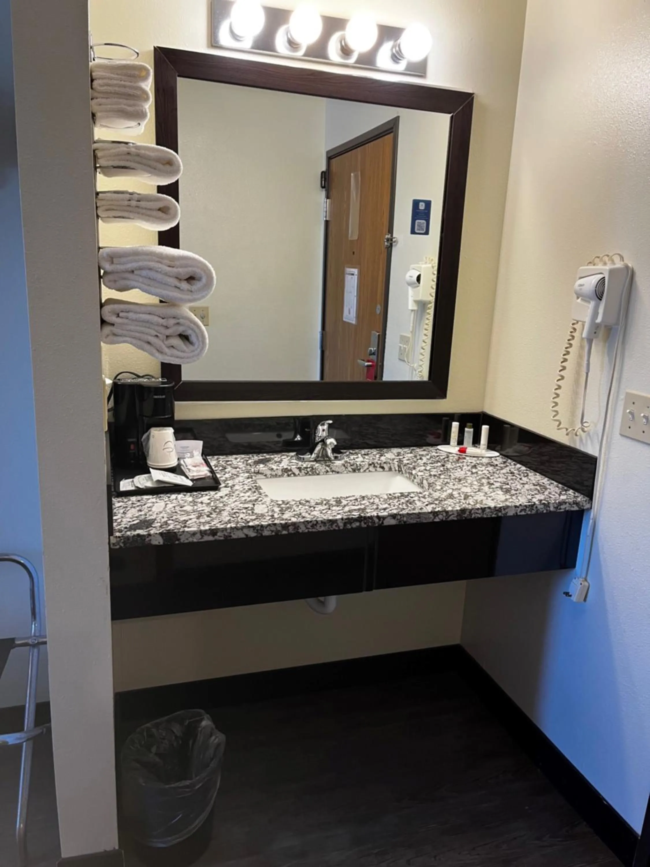 Bathroom in Super 8 by Wyndham Smithville Kansas City