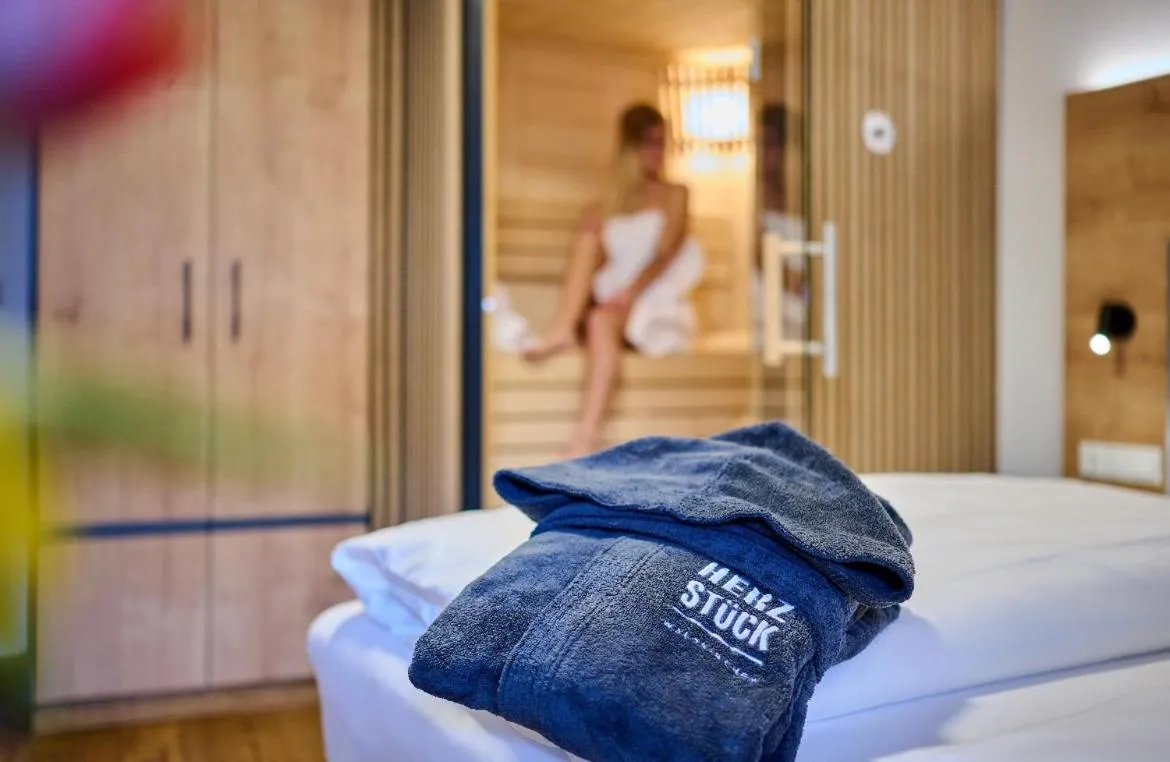 Bedroom, Bed in Hotel & Restaurant Herzstück Waldkirchen