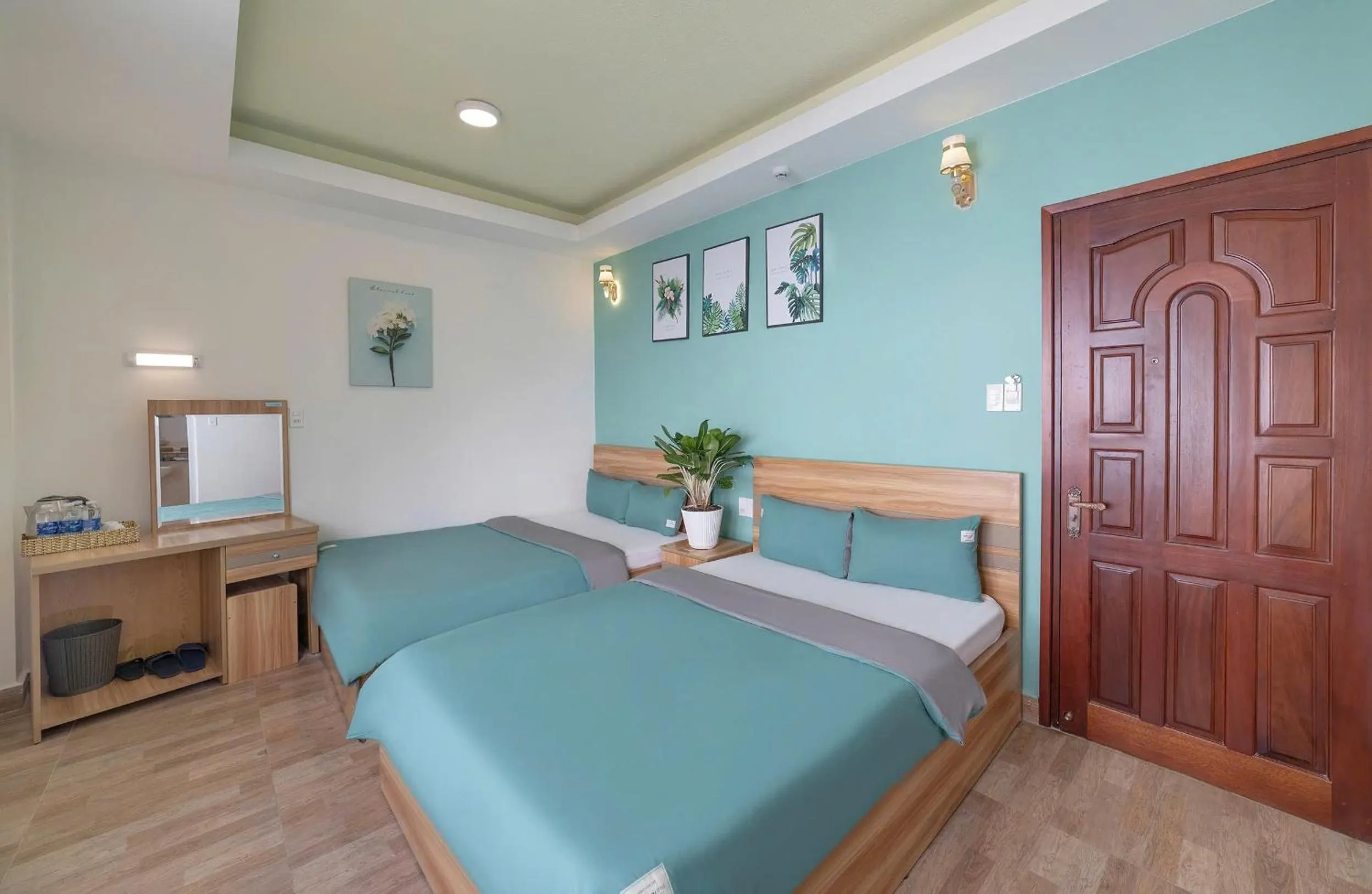 Bed in Vanilla Dalat Hotel