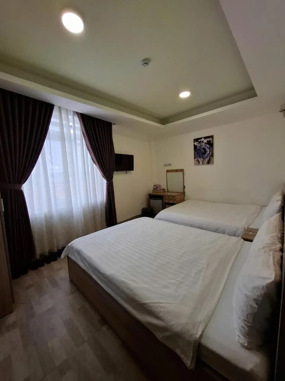 Bed in Vanilla Dalat Hotel