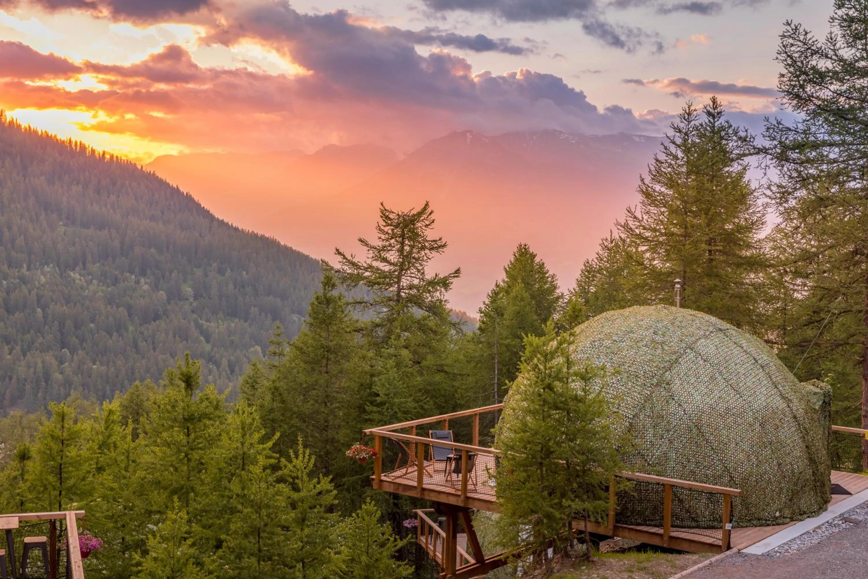 Sunset in Alpin D'Hôme Hôtel & Spa
