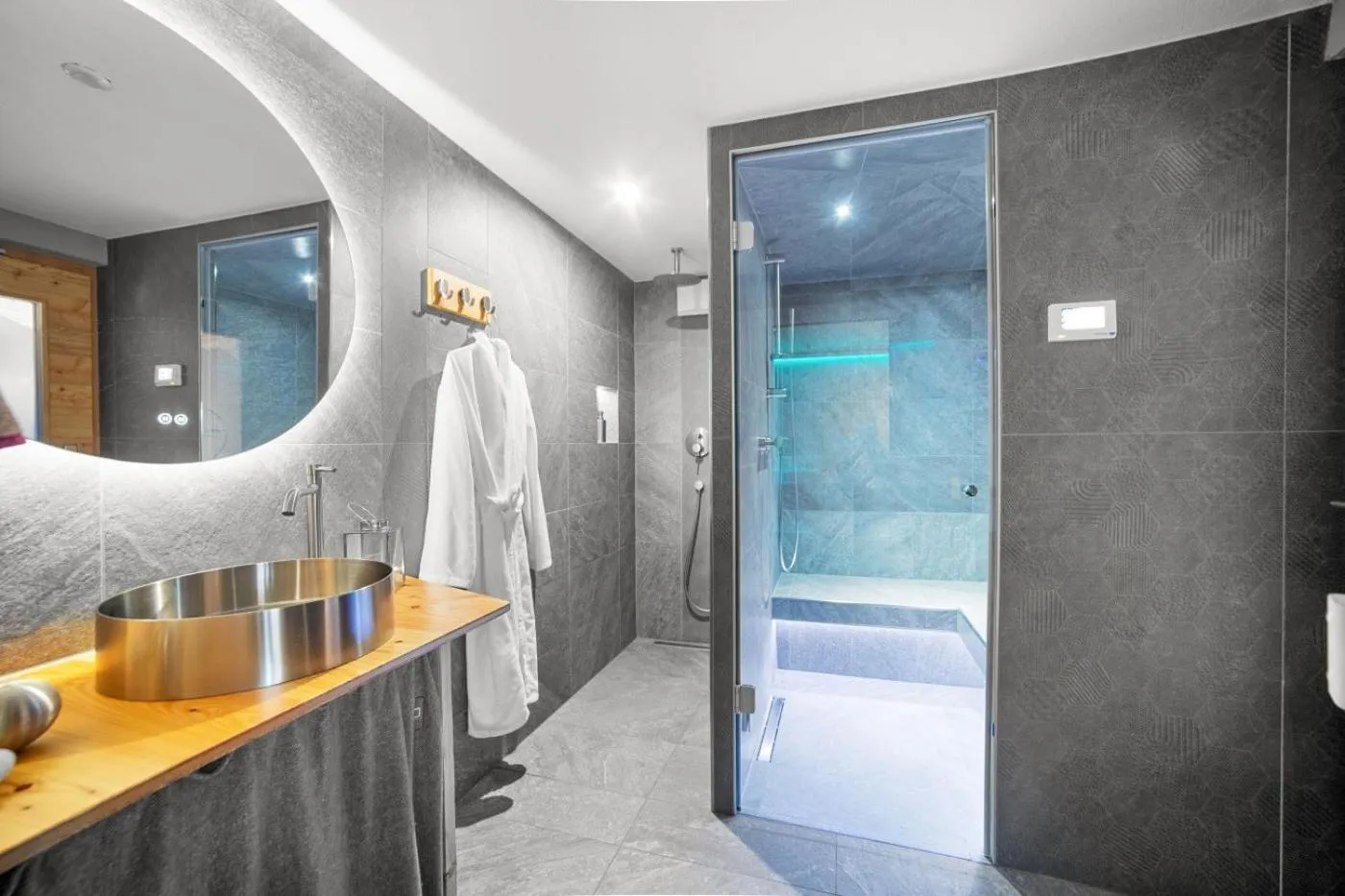 Sauna in Chalet Diognysos B&B, Boutique Hotel & Wellness