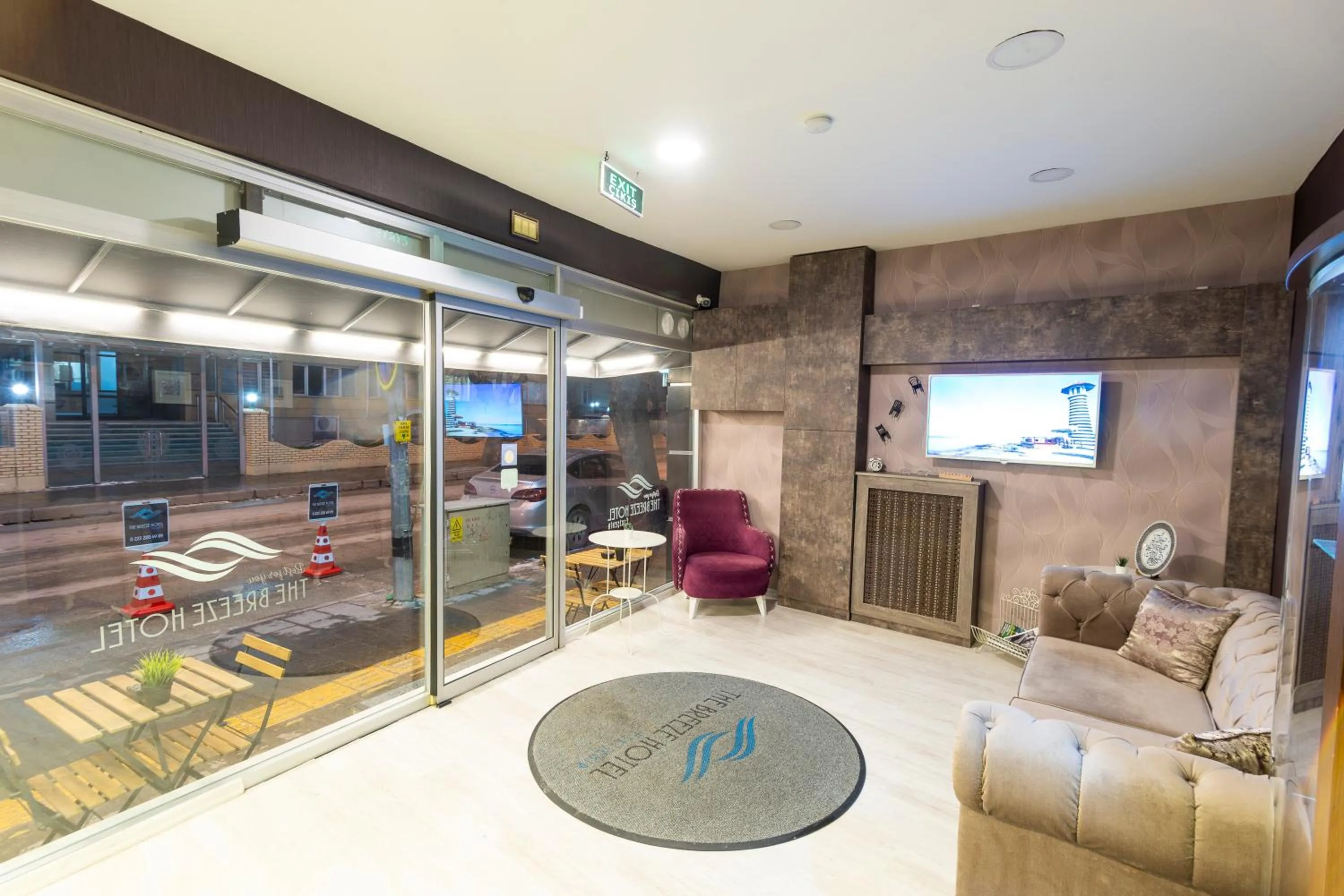 Seating area in The Breeze Hotel