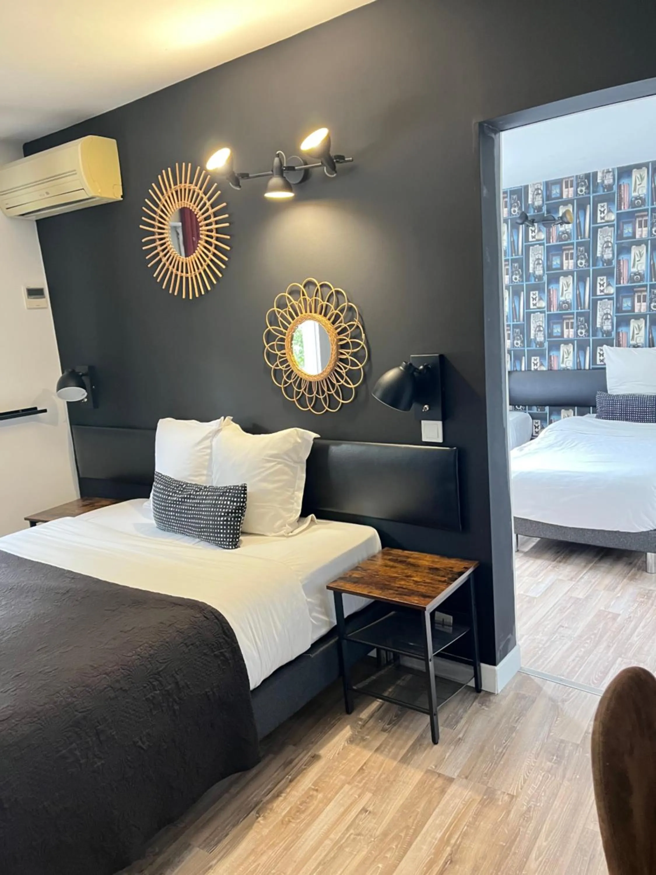 Bed in Hôtel Brasserie L'ESCALE, secteur Gare de Bergerac