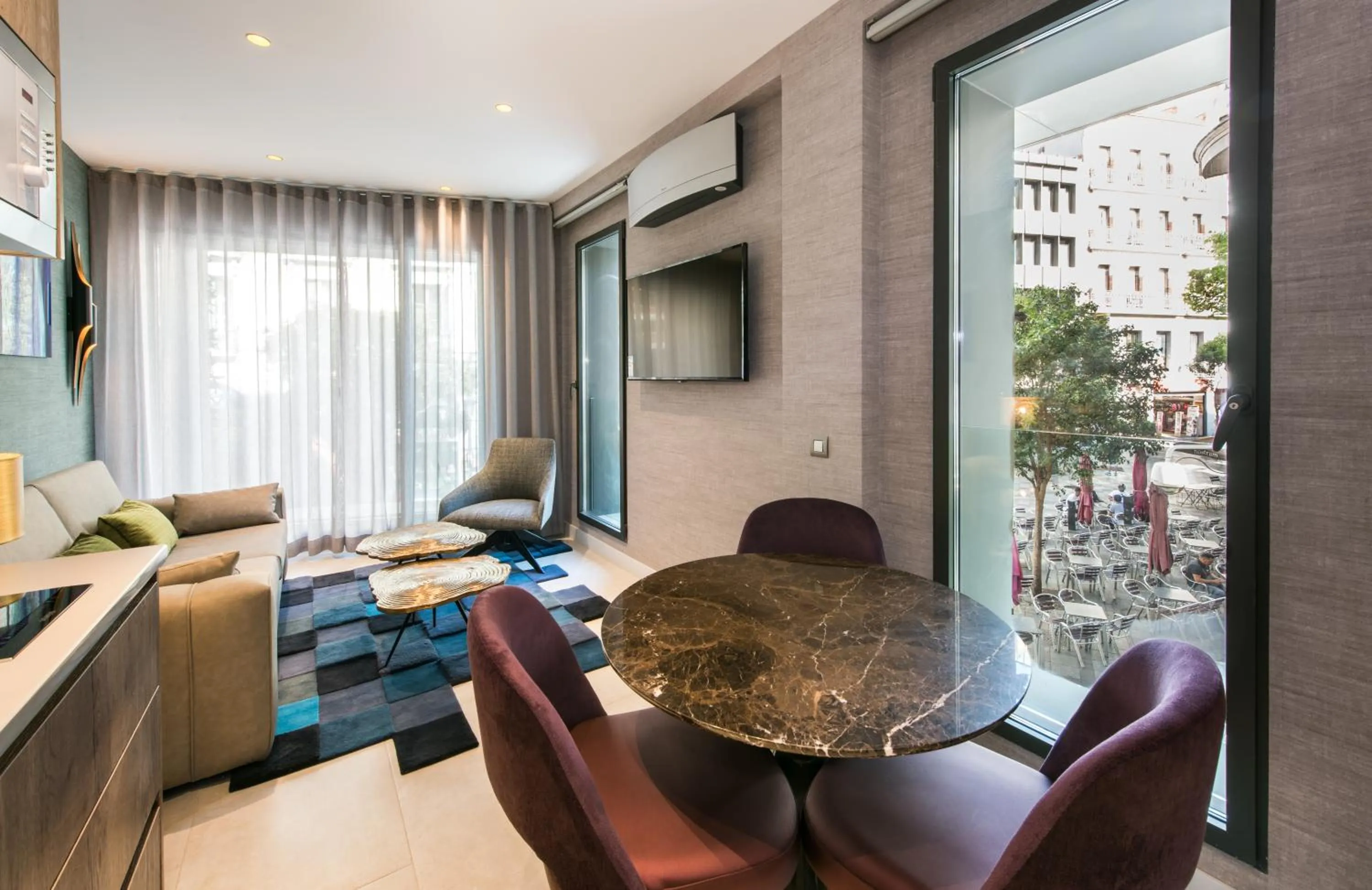 Living room in The Garden Suites