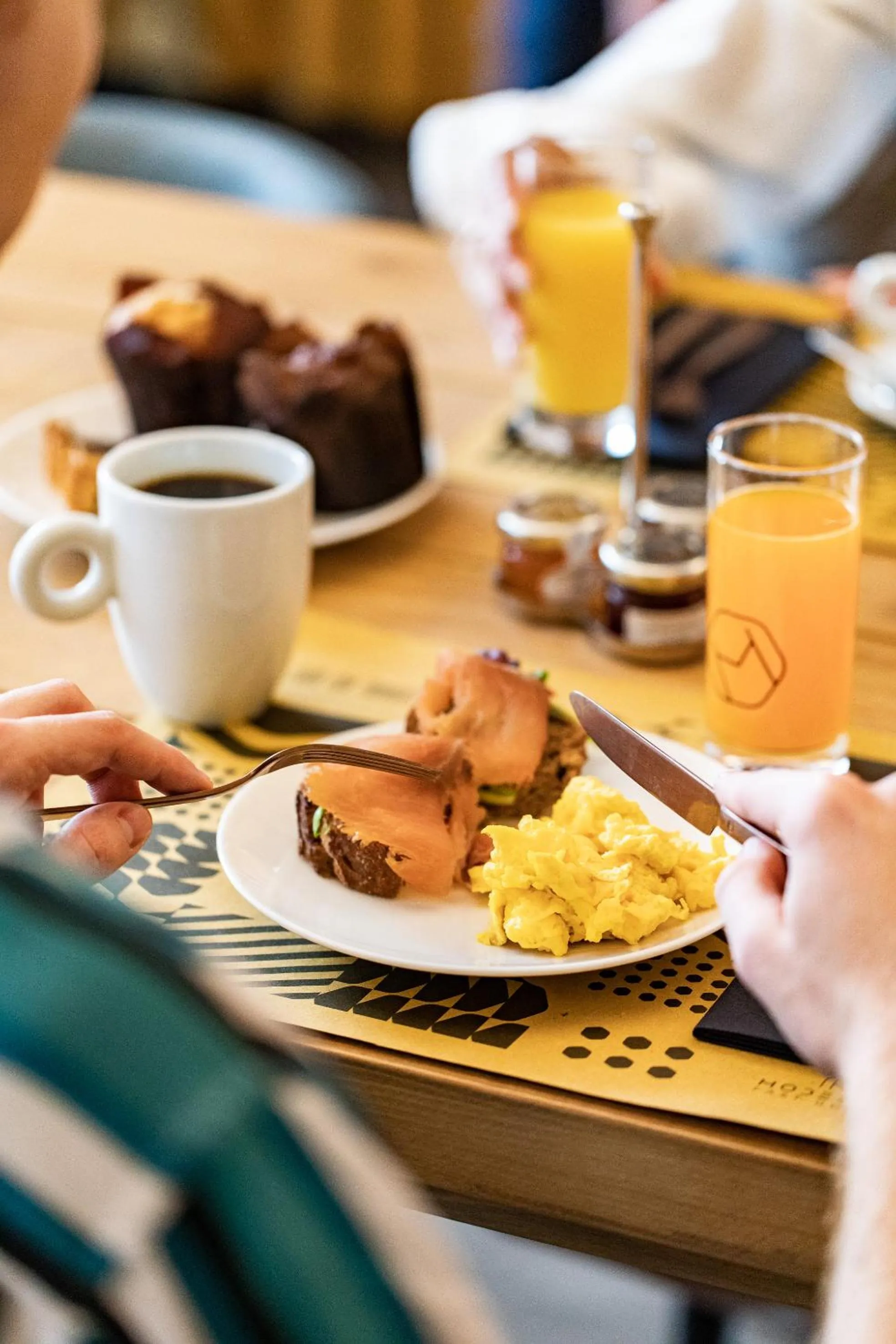 Buffet breakfast in The Modernist Hotel
