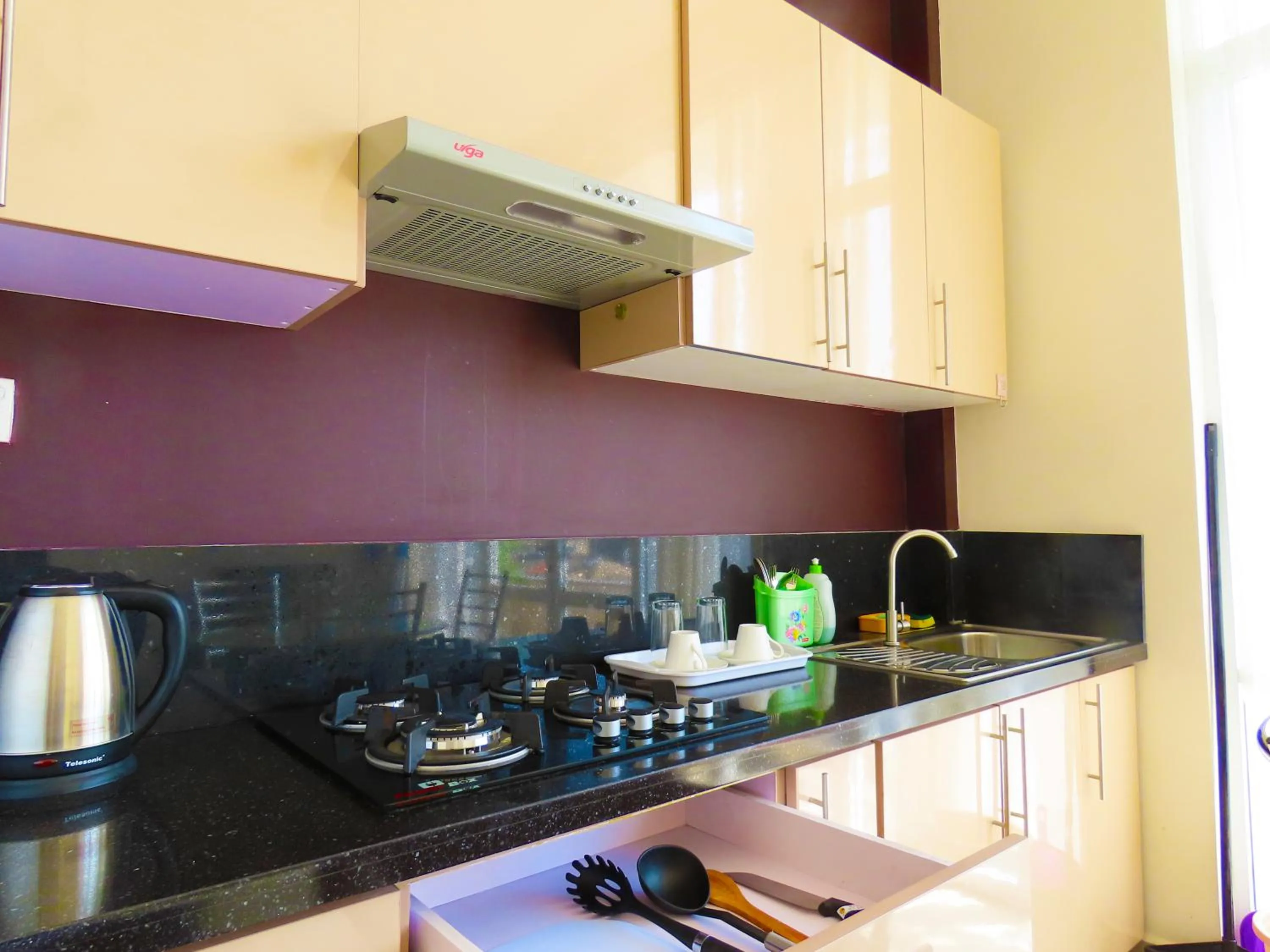 Kitchen or kitchenette in VIVAS Residencies Luxury Apartments