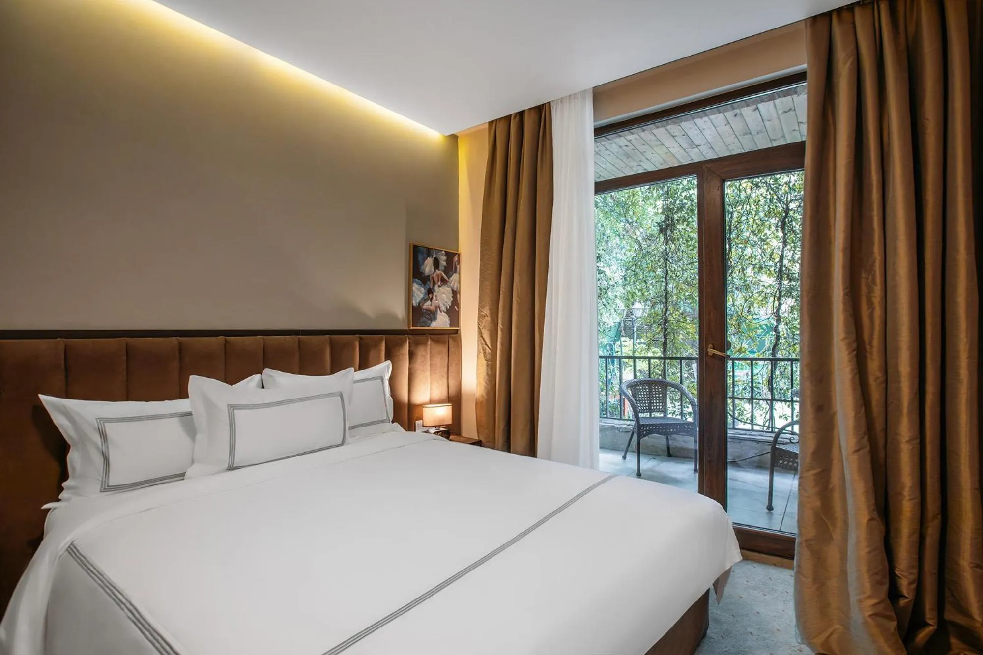 Bed in Elea Old Tbilisi Hotel