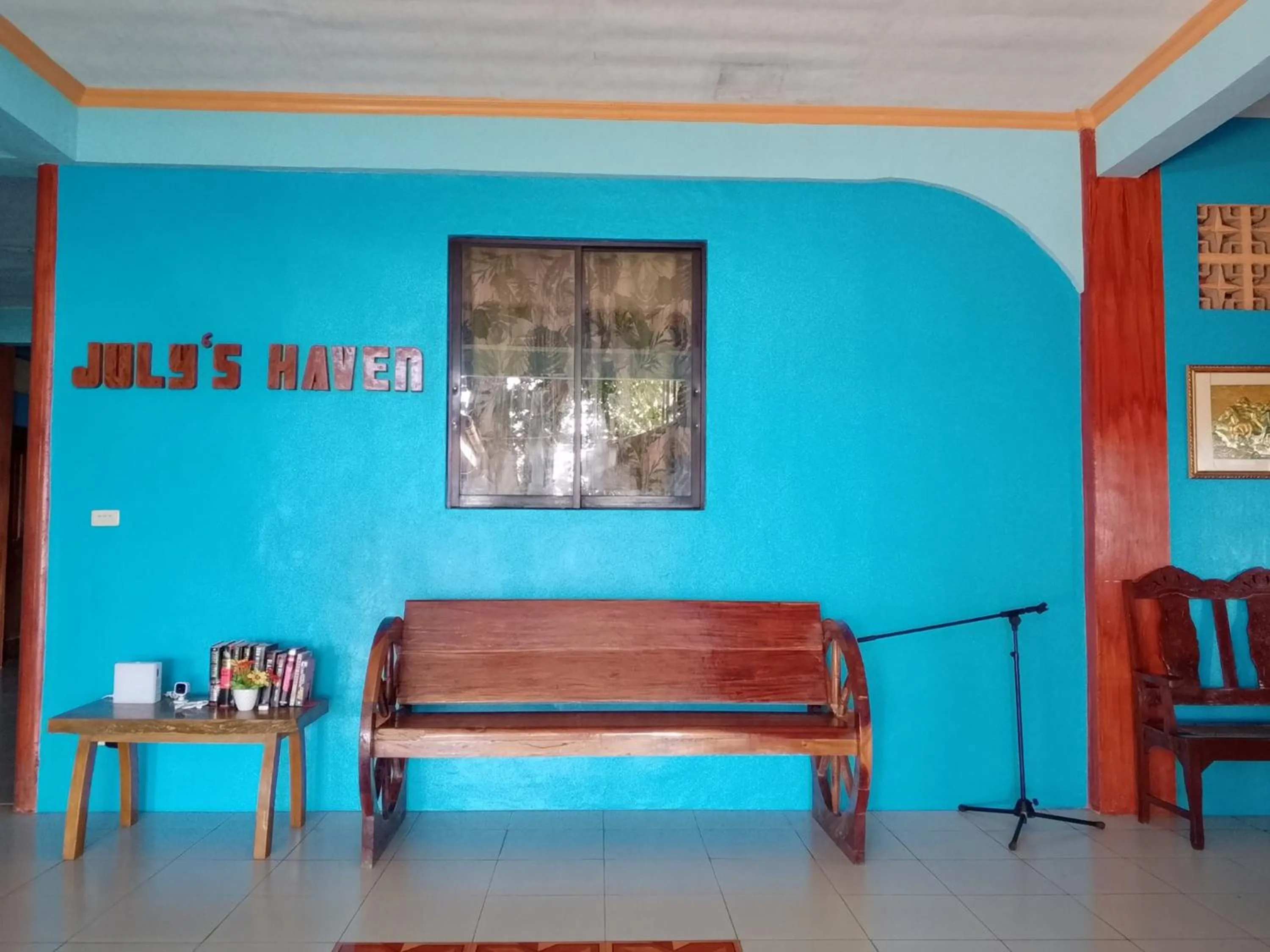 Seating area in July's Haven Seaside Pension Camiguin