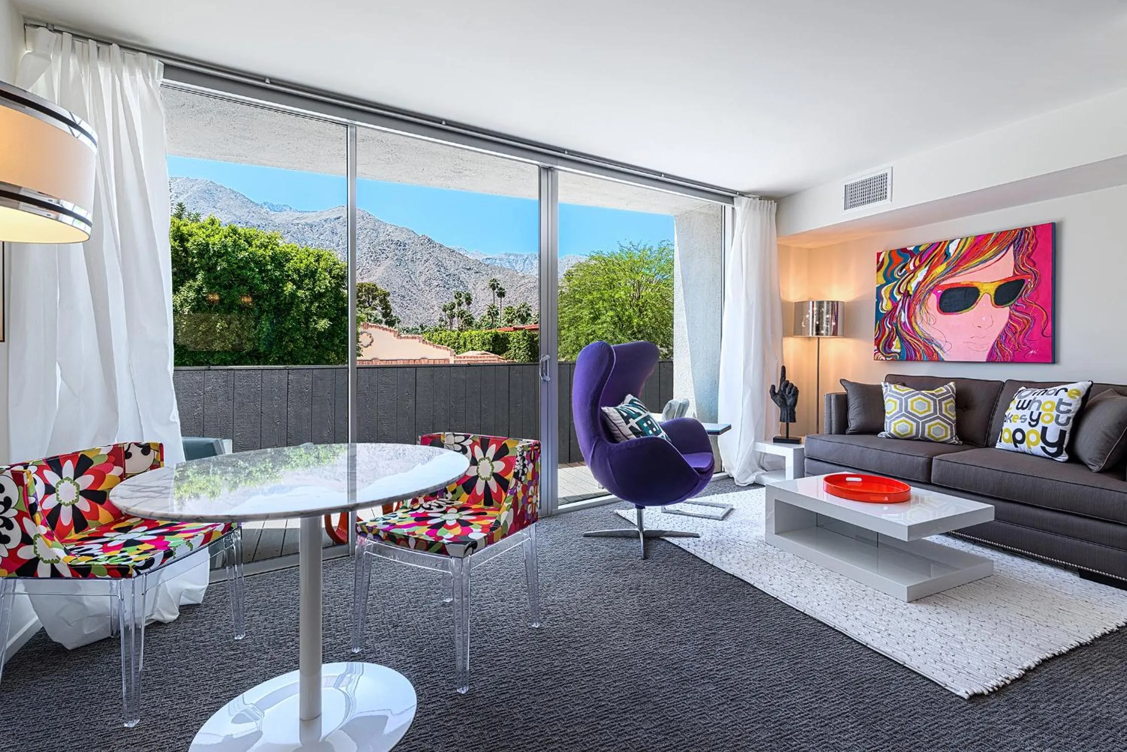 Seating area in The Twist Palm Springs