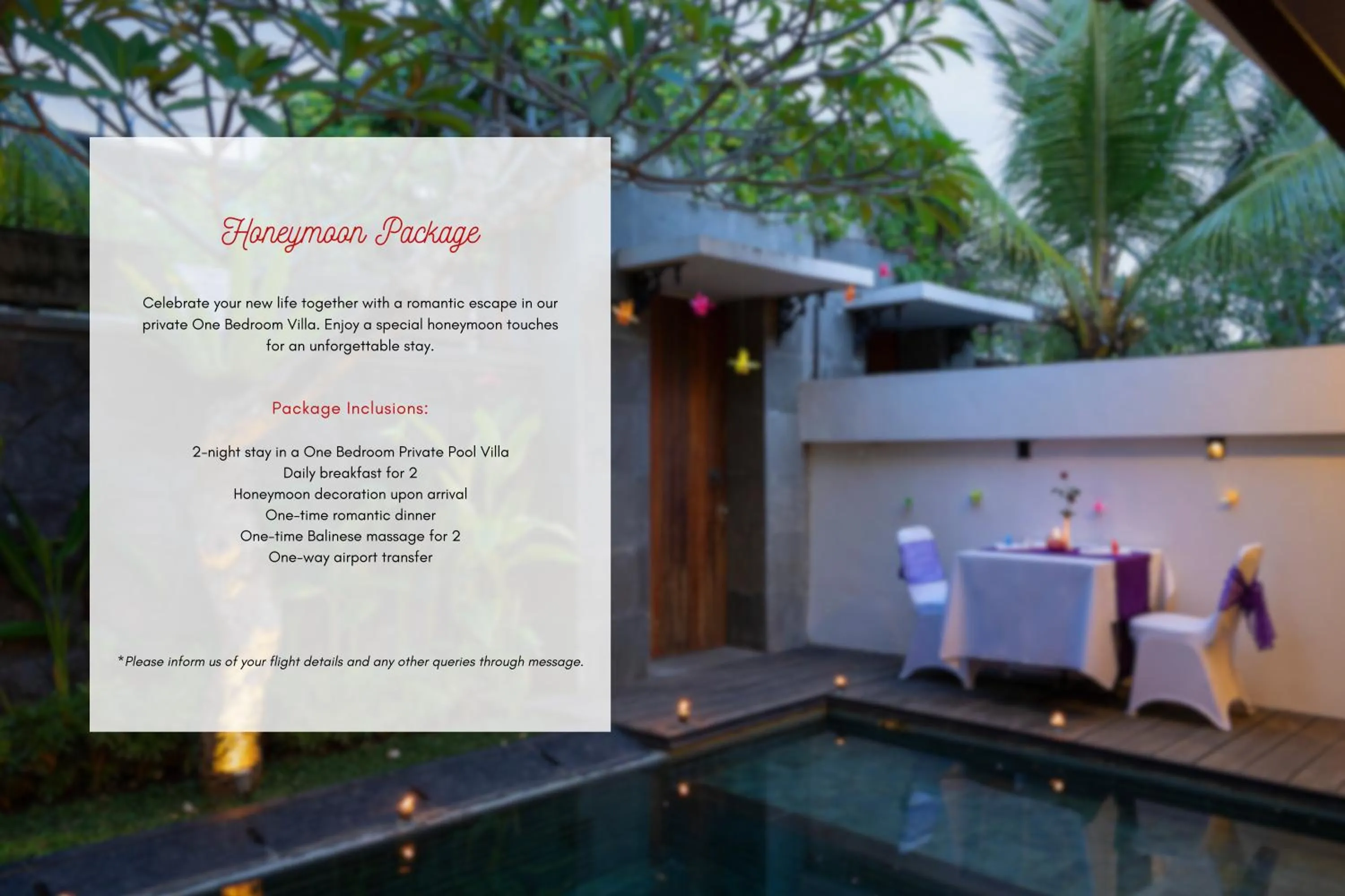 Pool view in Del Cielo Villa Seminyak