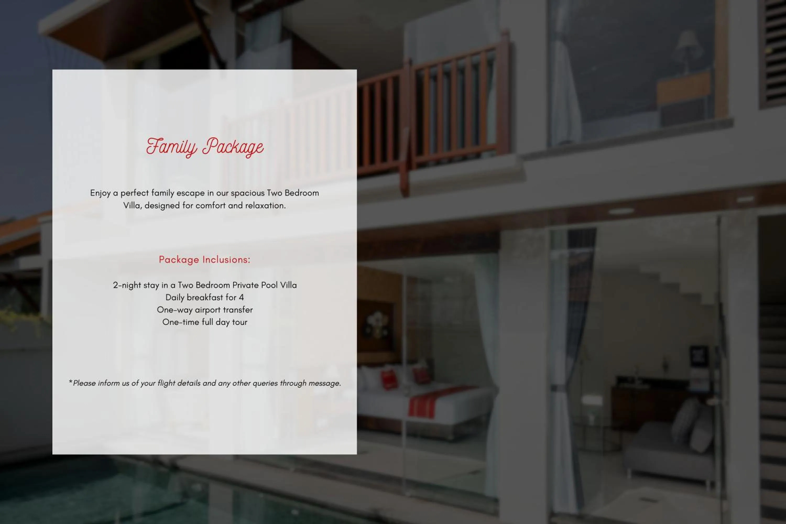 Pool view in Del Cielo Villa Seminyak