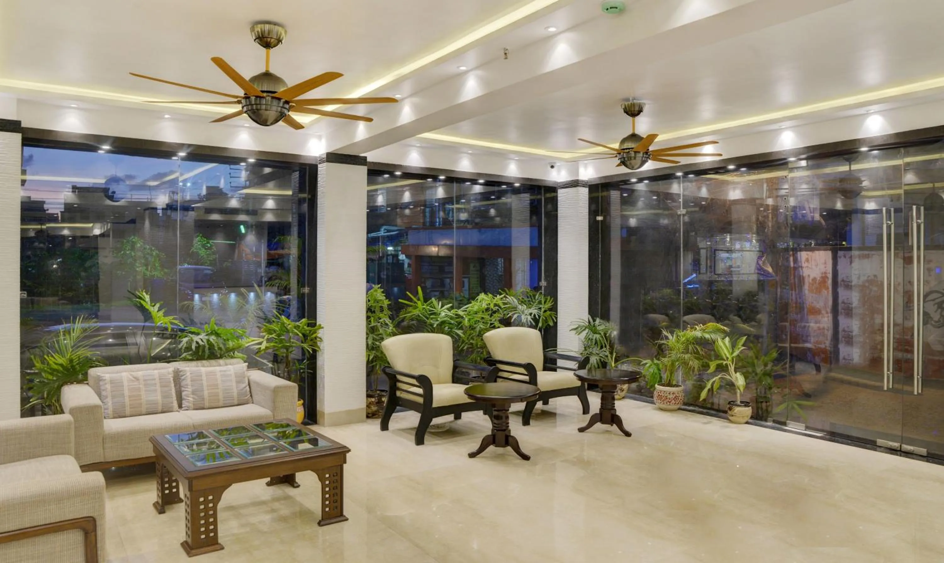 Seating area in Treebo Premium The Crystal, Chinar Park