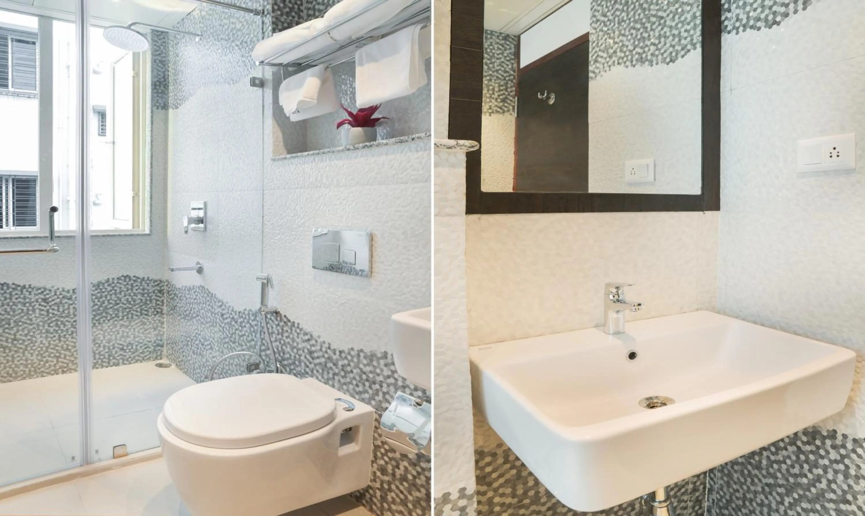 Bathroom in Treebo Premium The Crystal, Chinar Park
