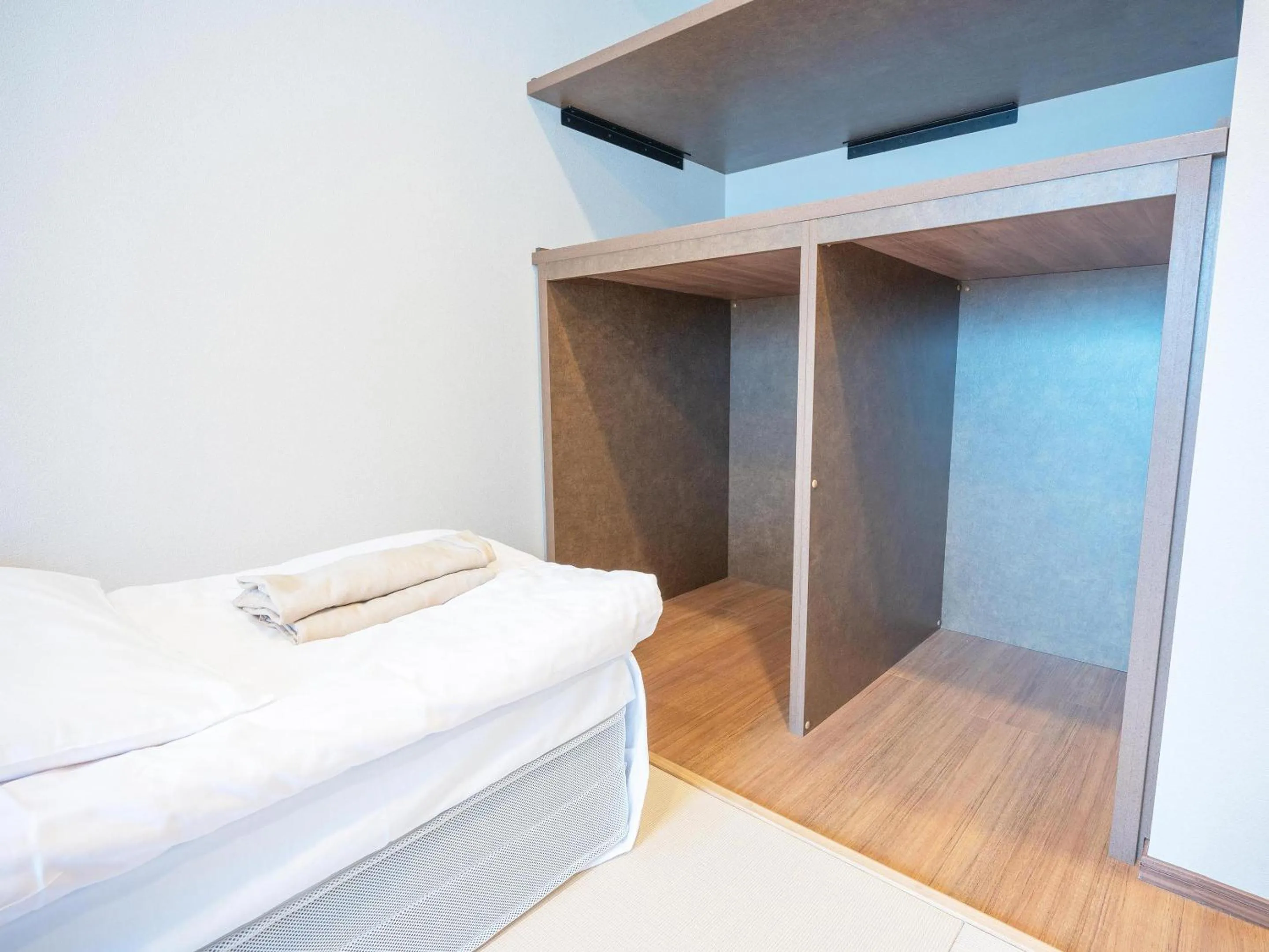 Photo of the whole room, Bed in Hotel Meldia Osaka Higobashi