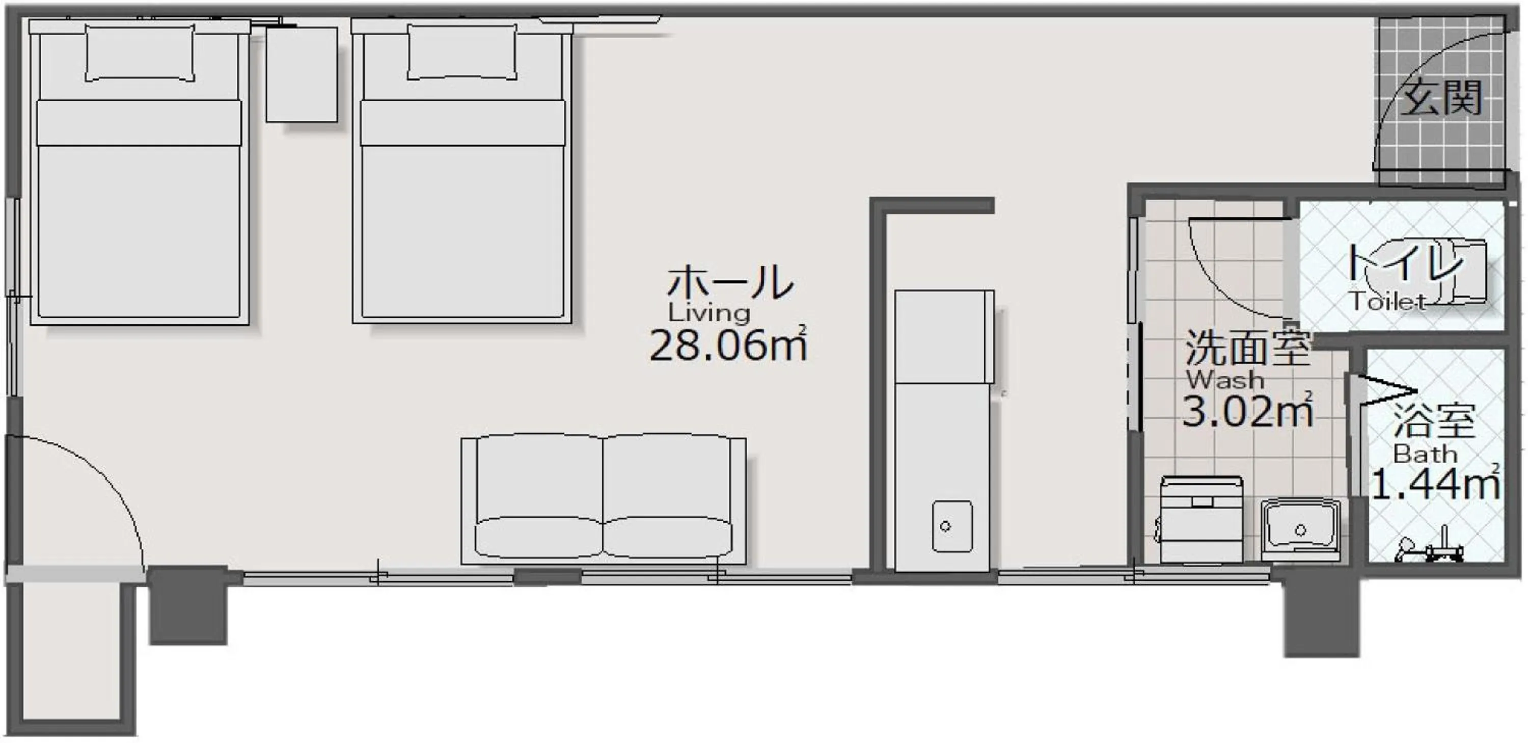 Floor plan in Mcity in Furujima