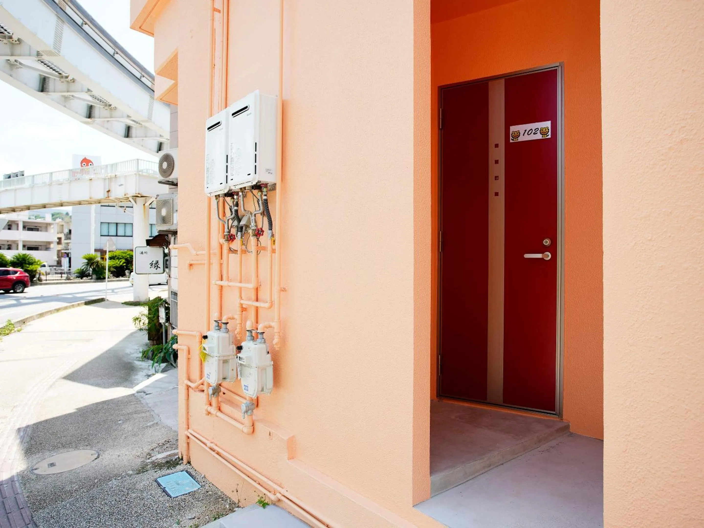 Facade/entrance in Mcity in Furujima