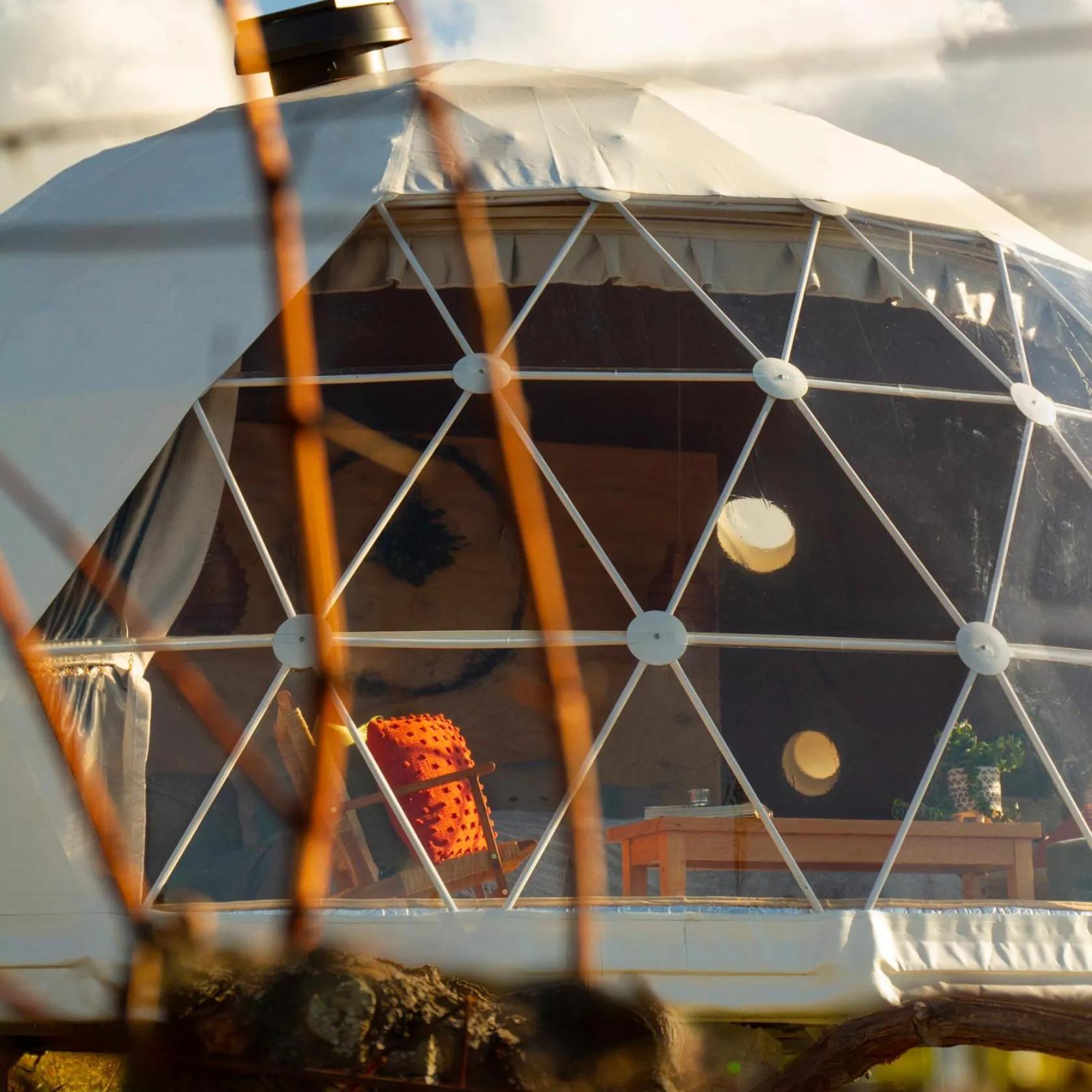 Seating area in Domescapes in the Vines