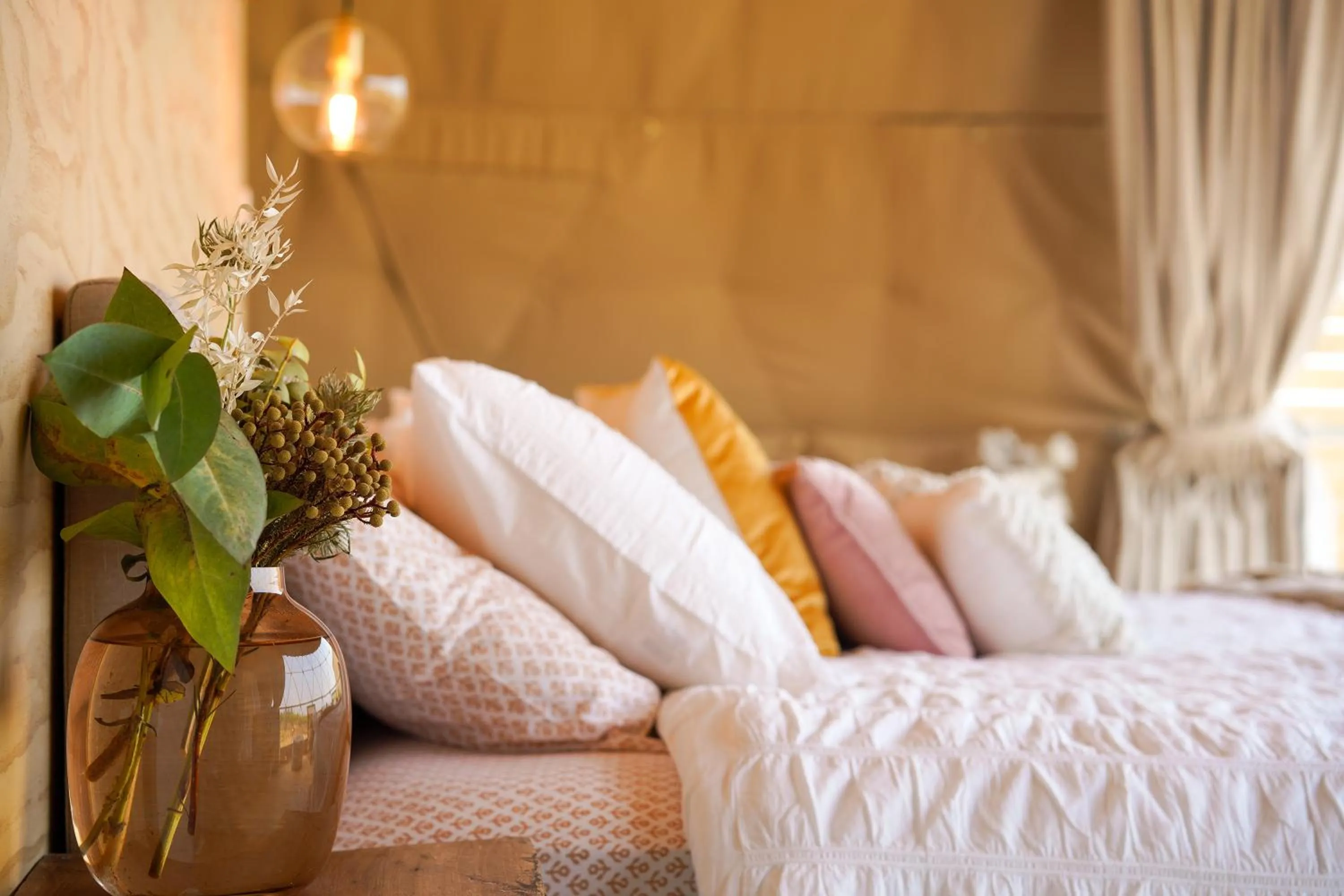 Decorative detail, Bed in Domescapes in the Vines