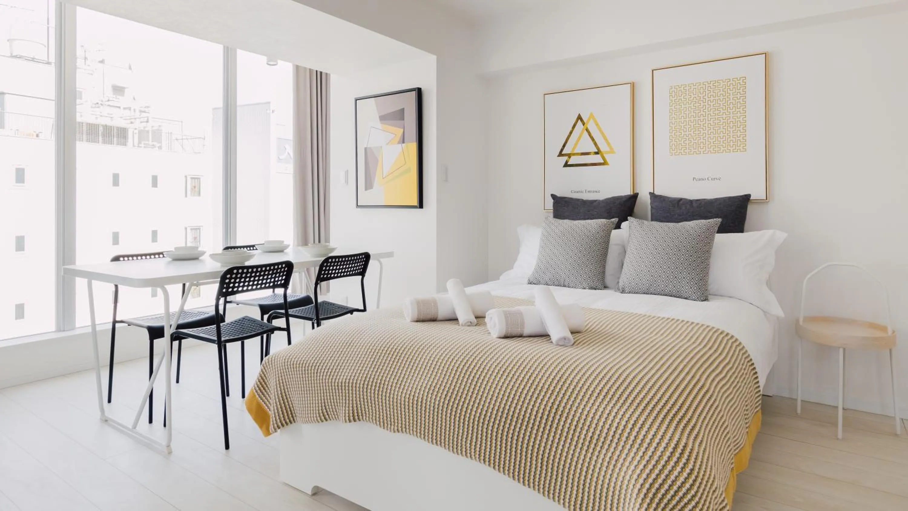 Photo of the whole room, Bed in Hotel Apartment Ueno Inaricho Sta