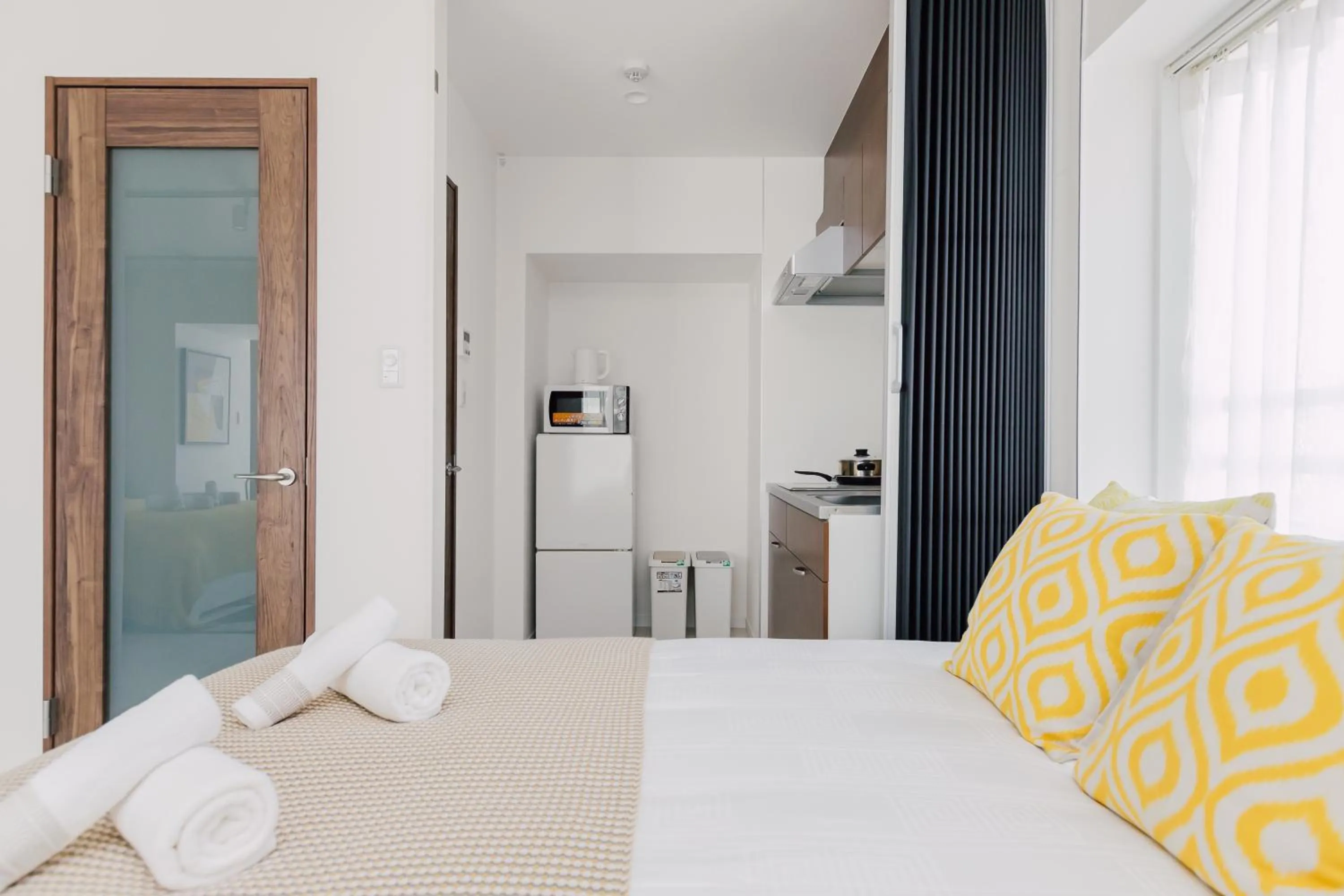 Bed in Hotel Apartment Ueno Inaricho Sta