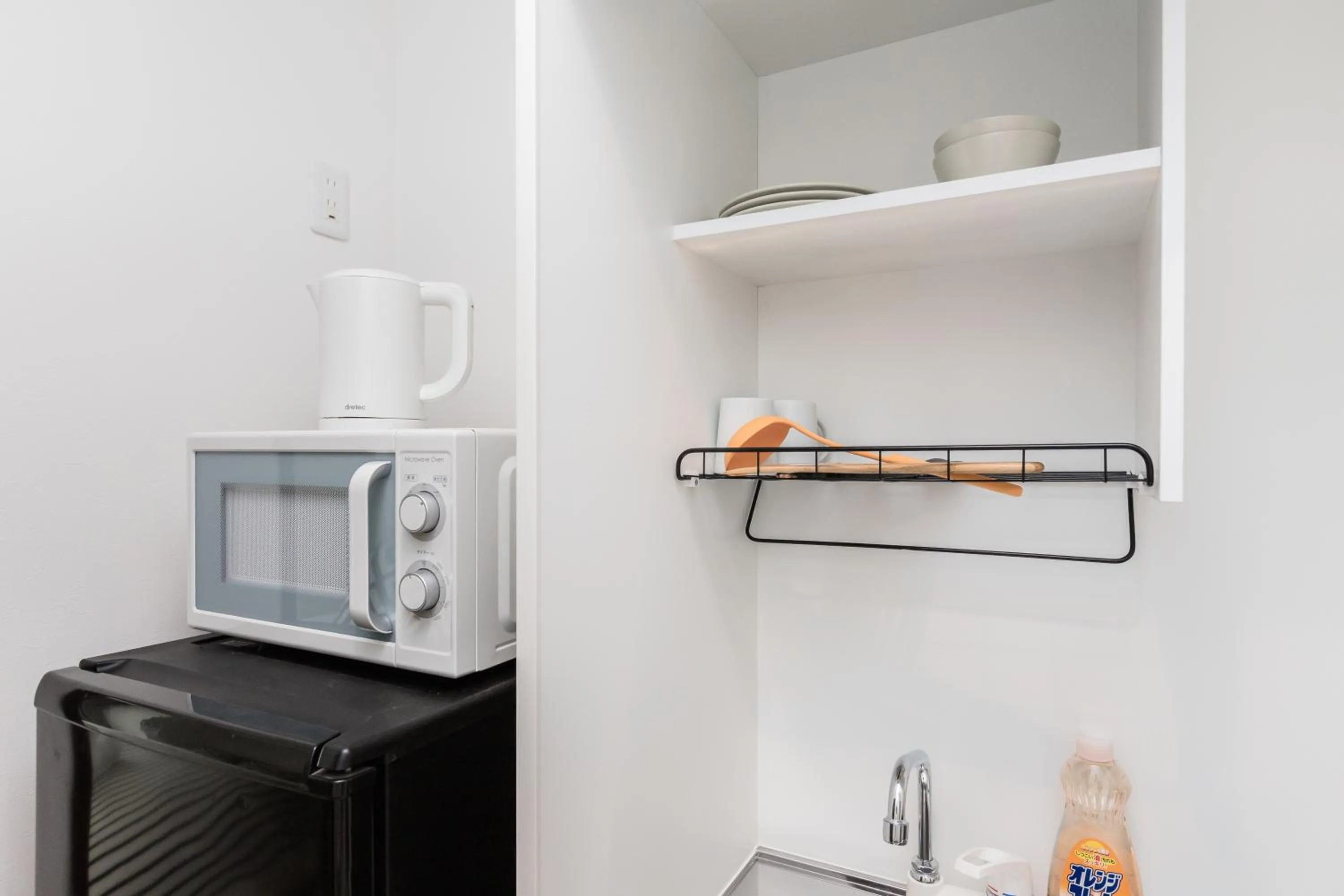 Kitchen or kitchenette in Hotel Apartment Ueno Inaricho Sta