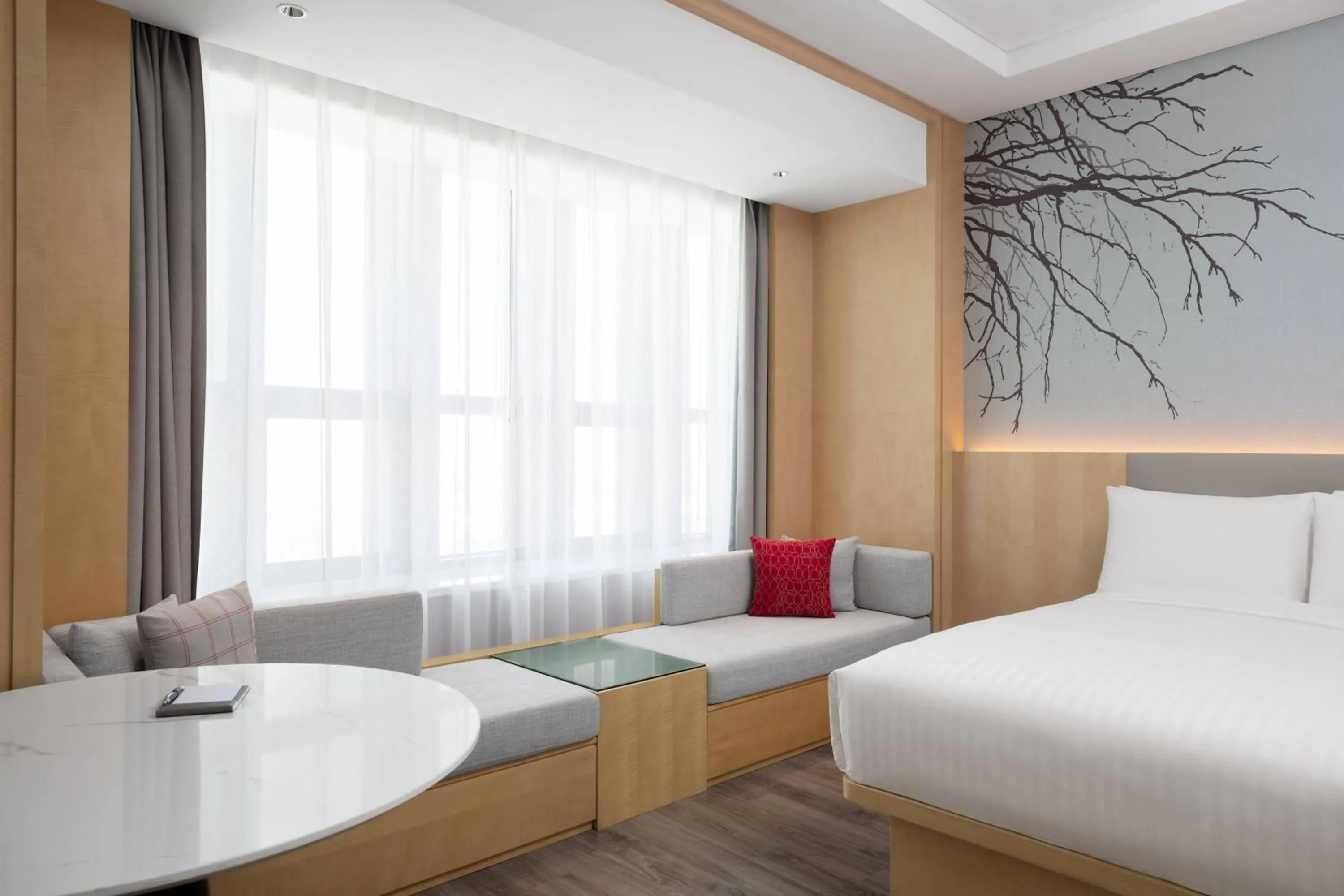 Photo of the whole room, Bed in Courtyard by Marriott Shanghai Songjiang