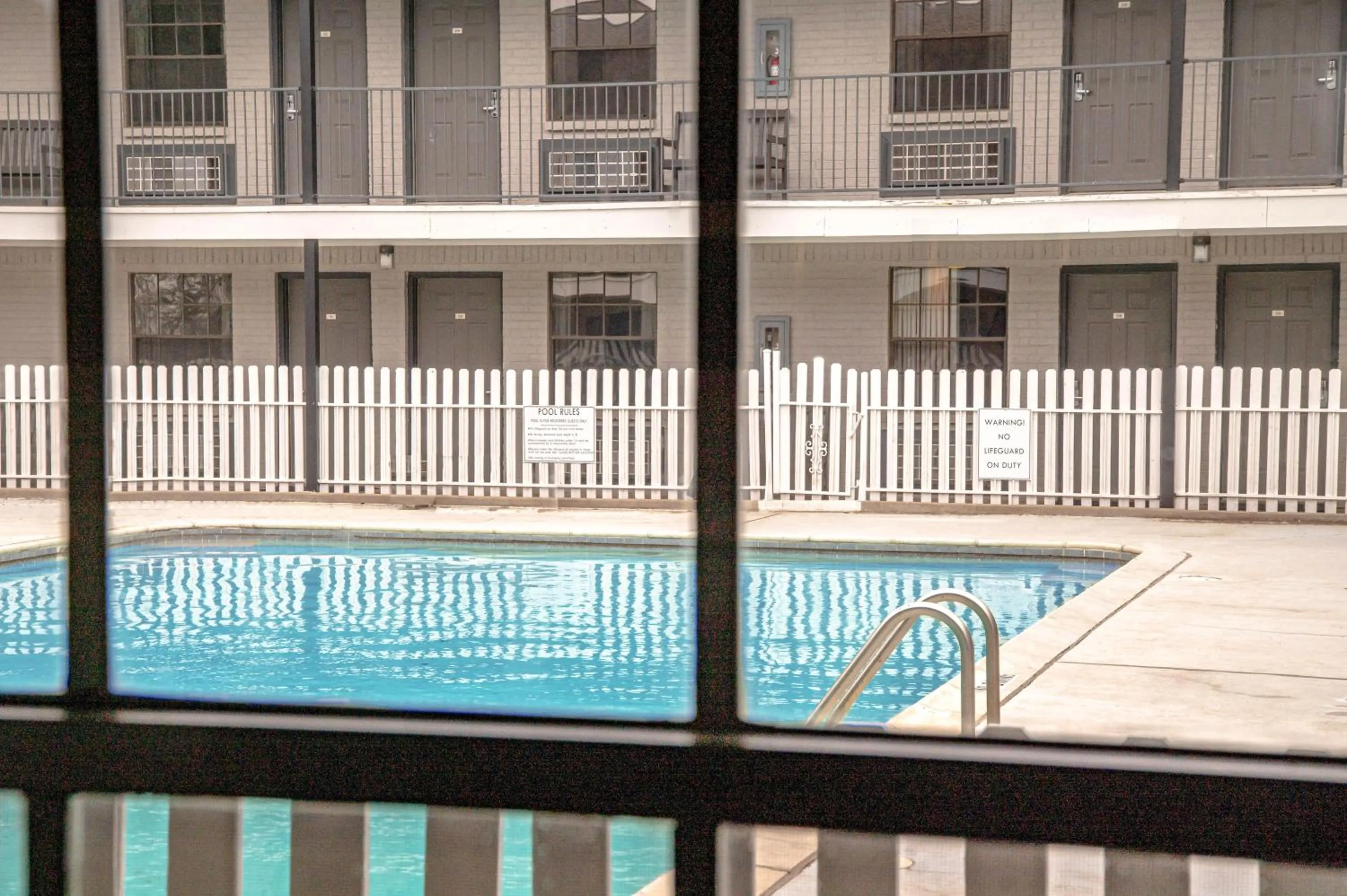 Pool view in Lake View Inn