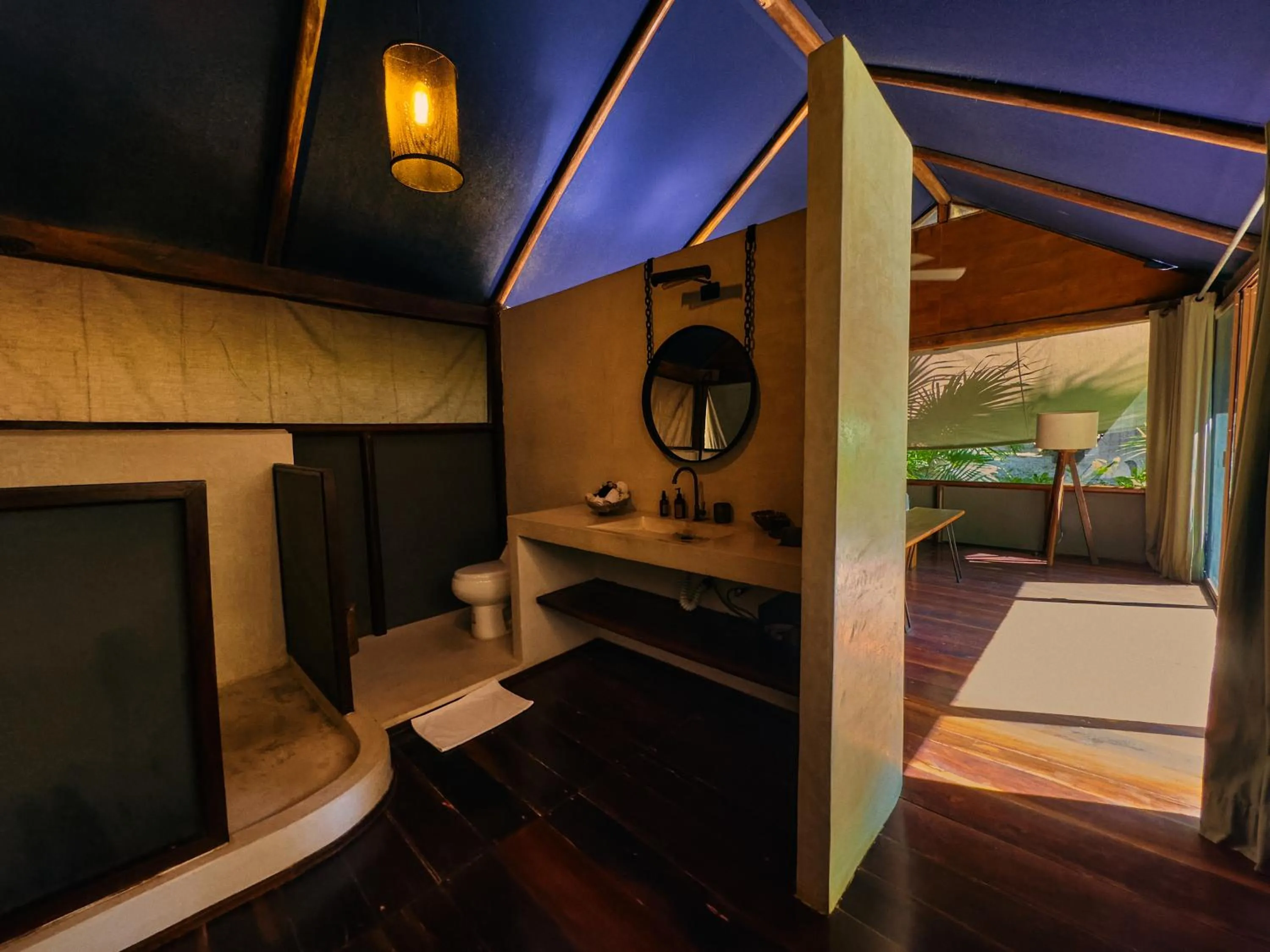 Bathroom in Libelula Tulum Beachfront Hotel