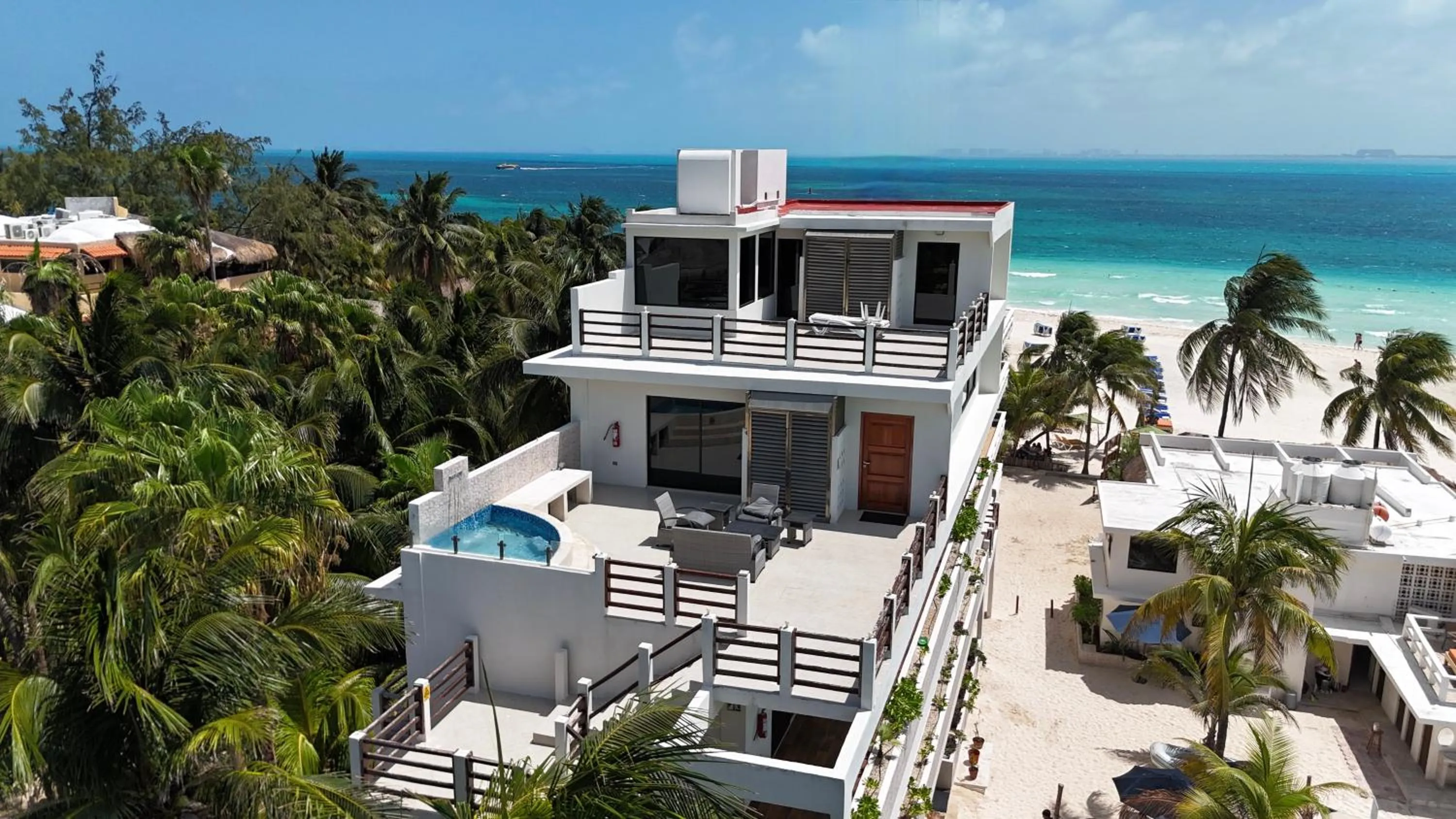Bird's eye view in Cuxos Hotel Beachfront