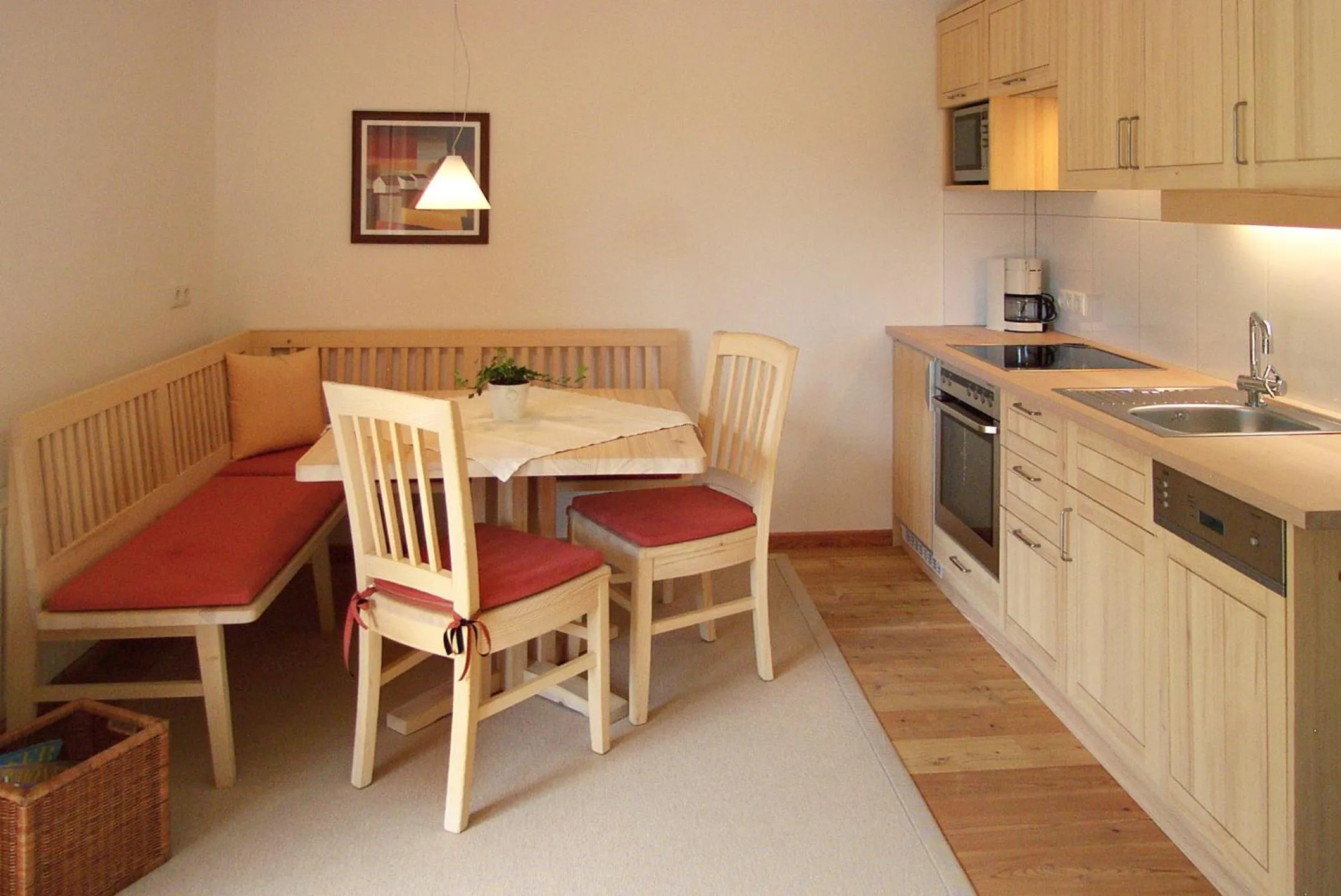 Kitchen or kitchenette in Biotel Bertel Naturappartements