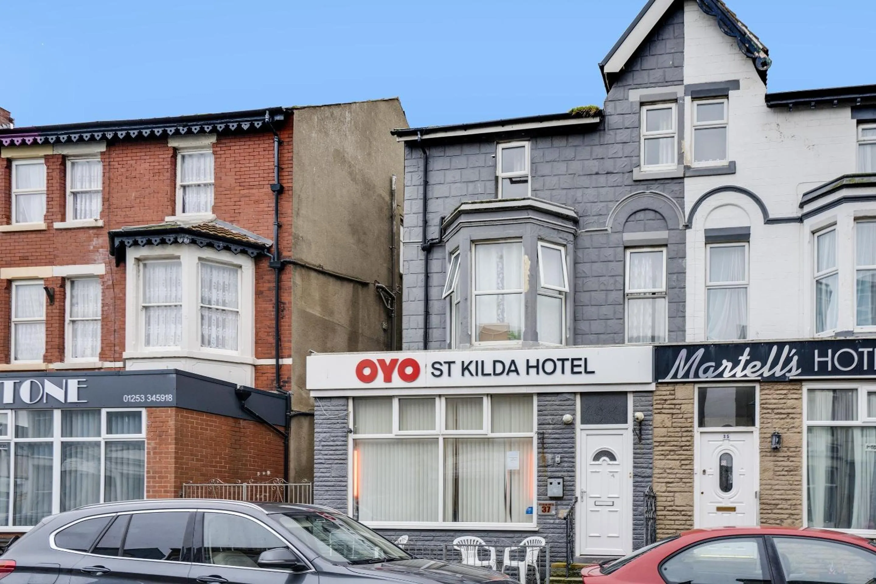 Facade/entrance in St Kildas, Blackpool Central