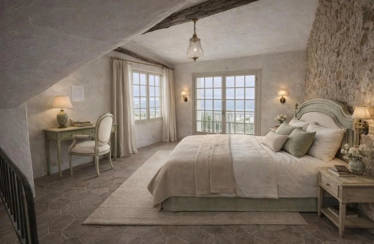 Bed in Hotel Le Saint Paul