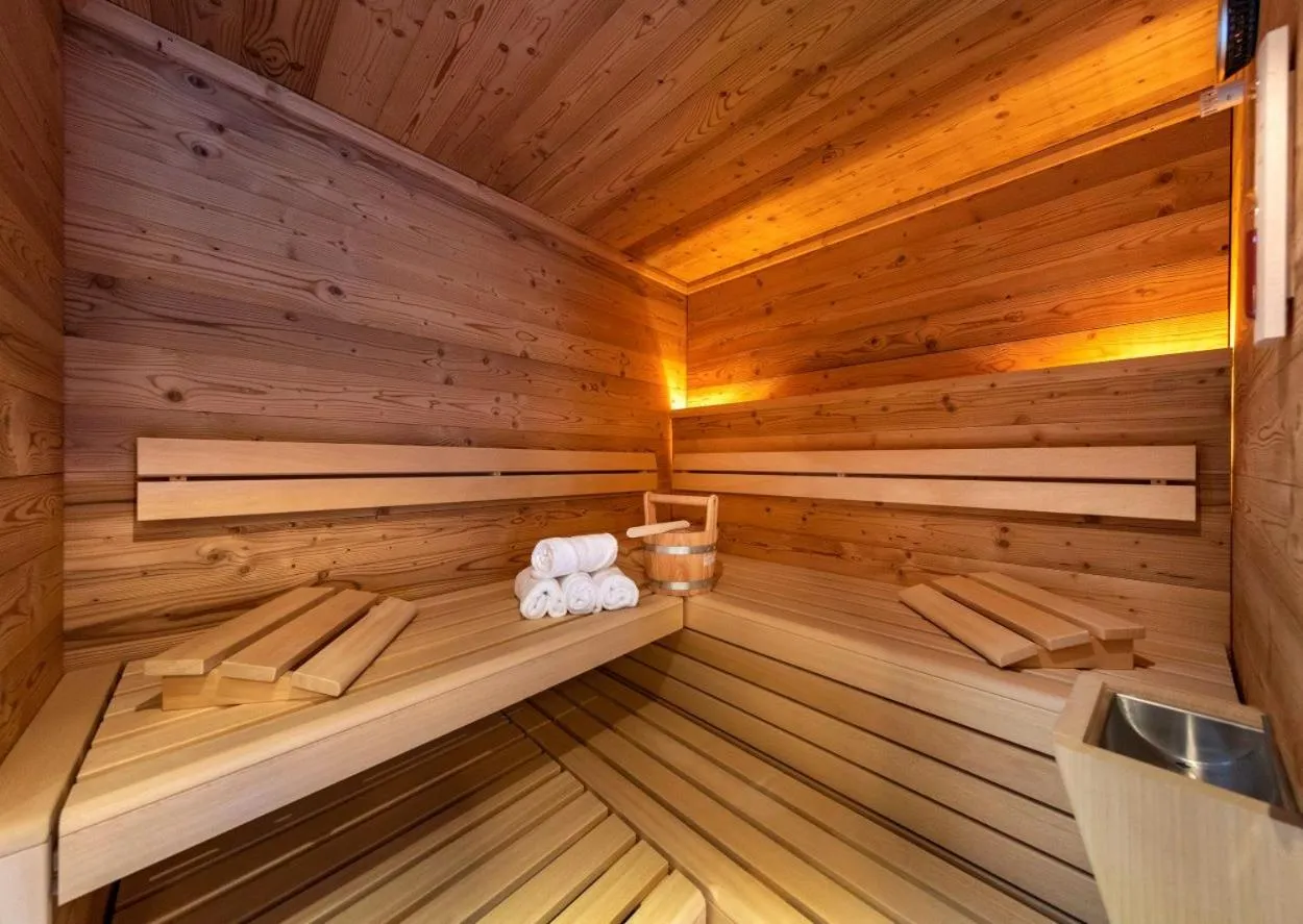 Sauna in Emma Deluxe Aparthotel direkt beim Skibus